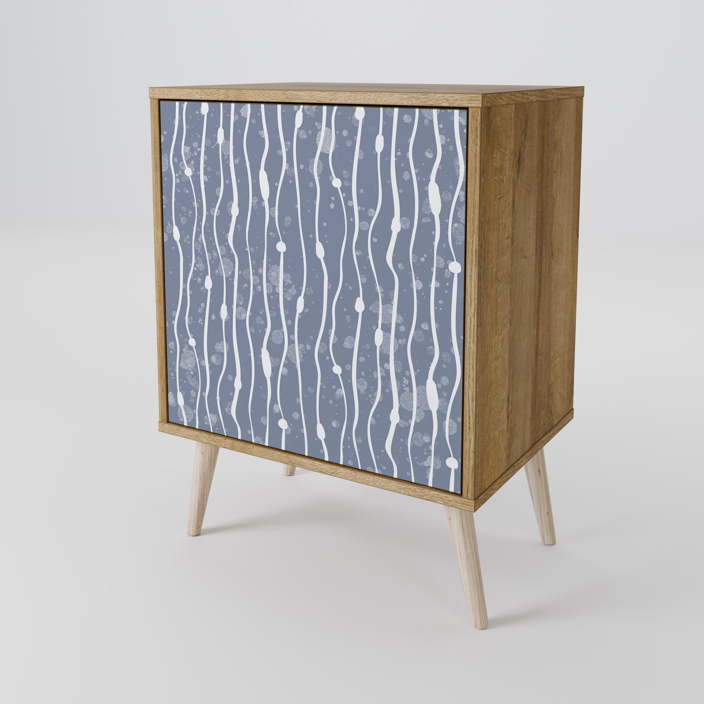 GRAPHITE RAIN 1-Door Sideboard in Oak Effect