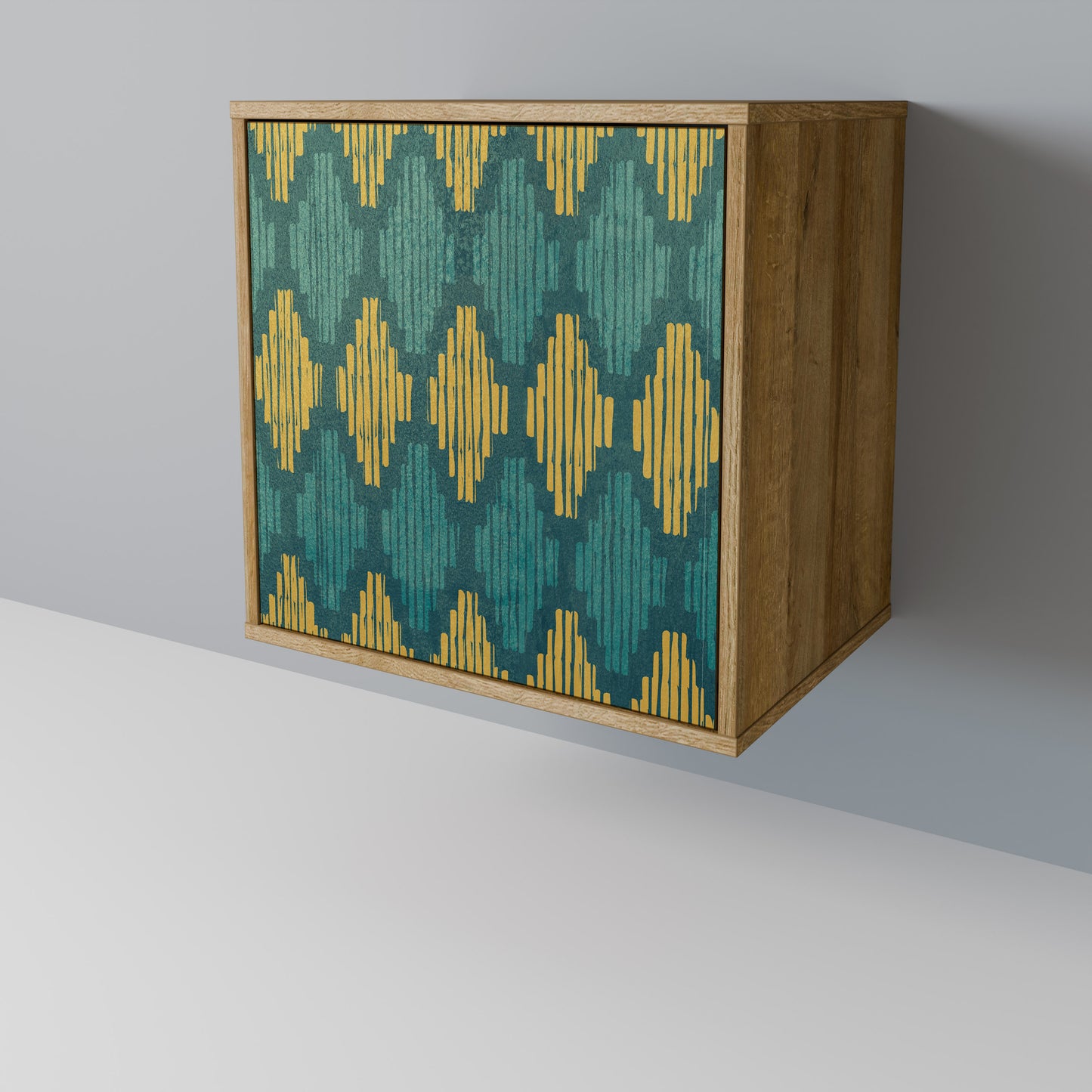 POLYGONS 1-Door Sideboard in Oak Effect
