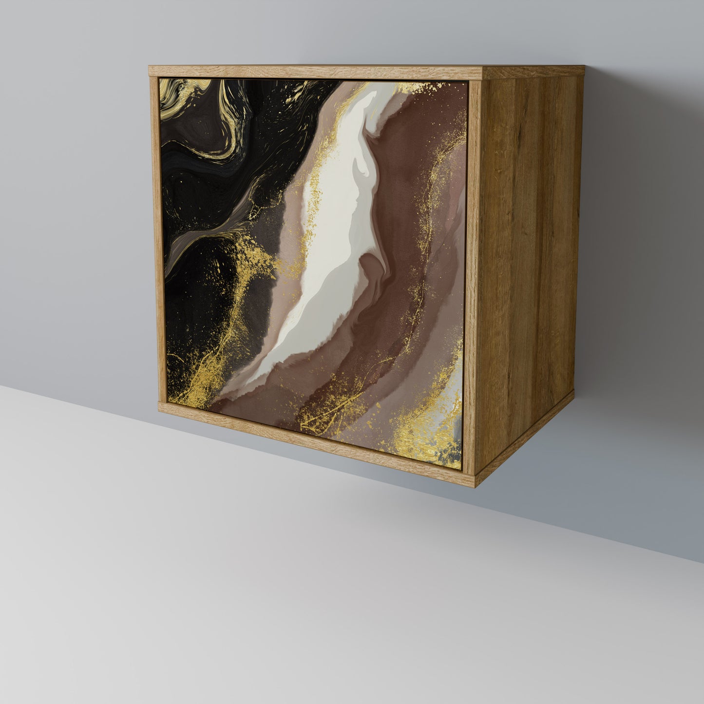 GOLD DUST 1-Door Sideboard in Oak Effect