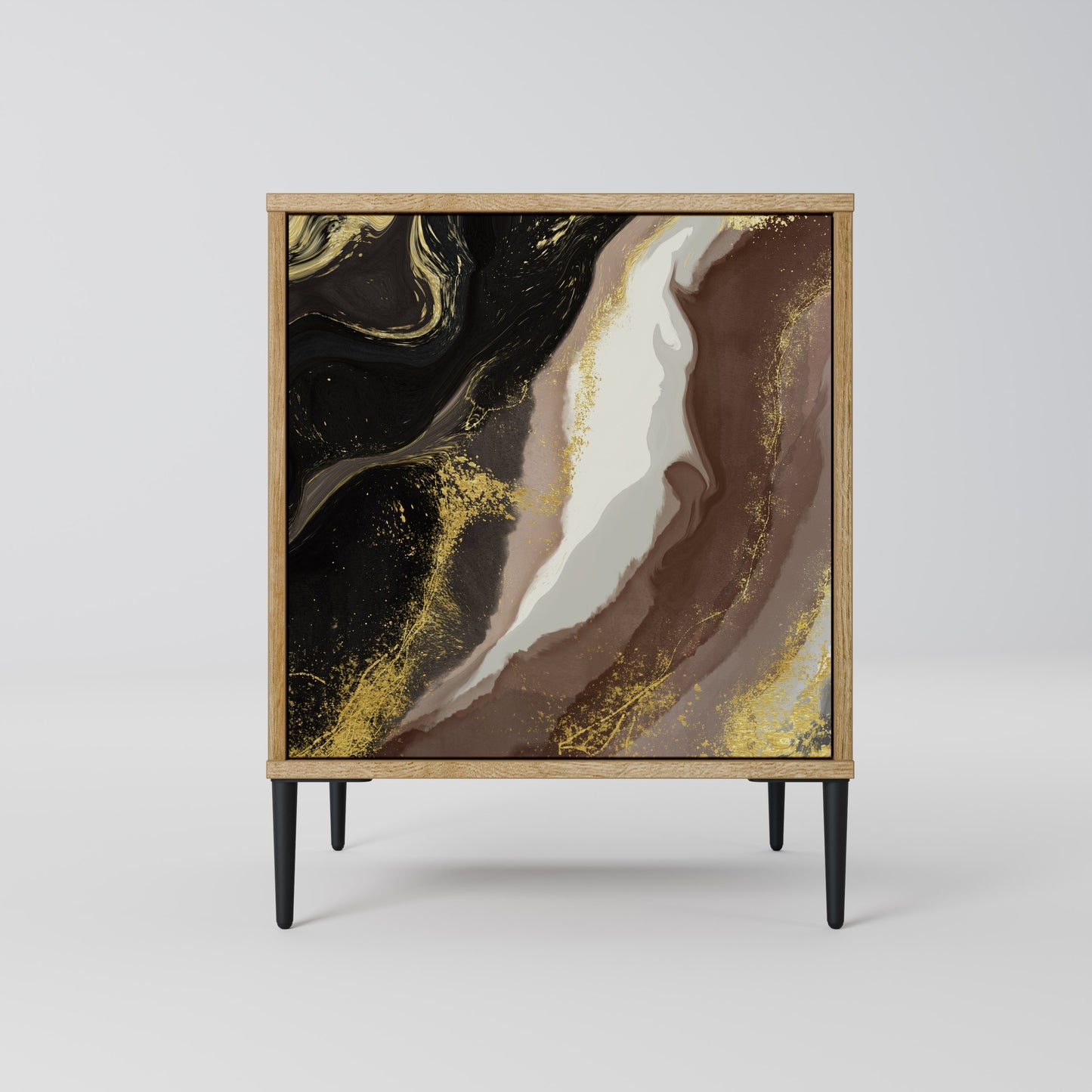 GOLD DUST 1-Door Sideboard in Oak Effect