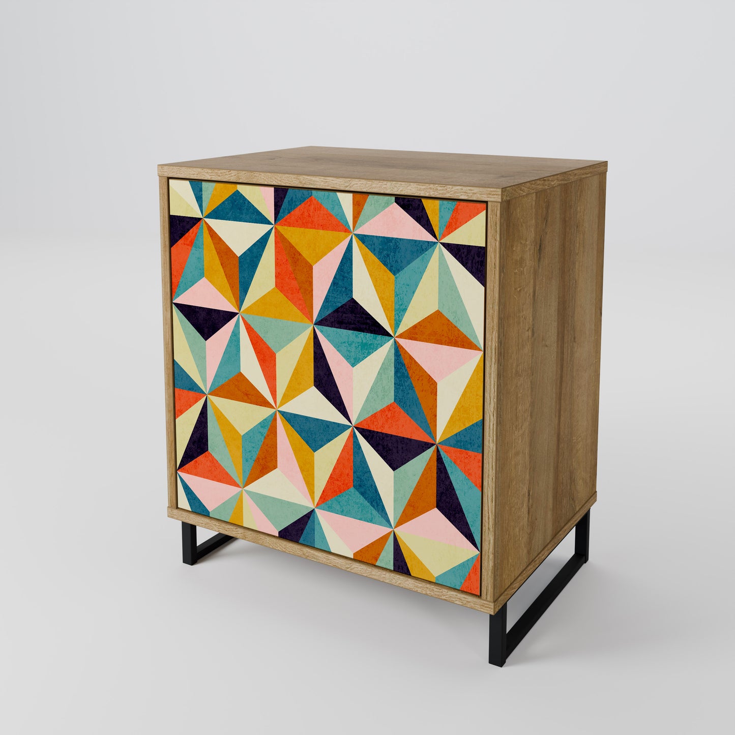 TESSELATE TREASURES 1-Door Sideboard in Oak Effect