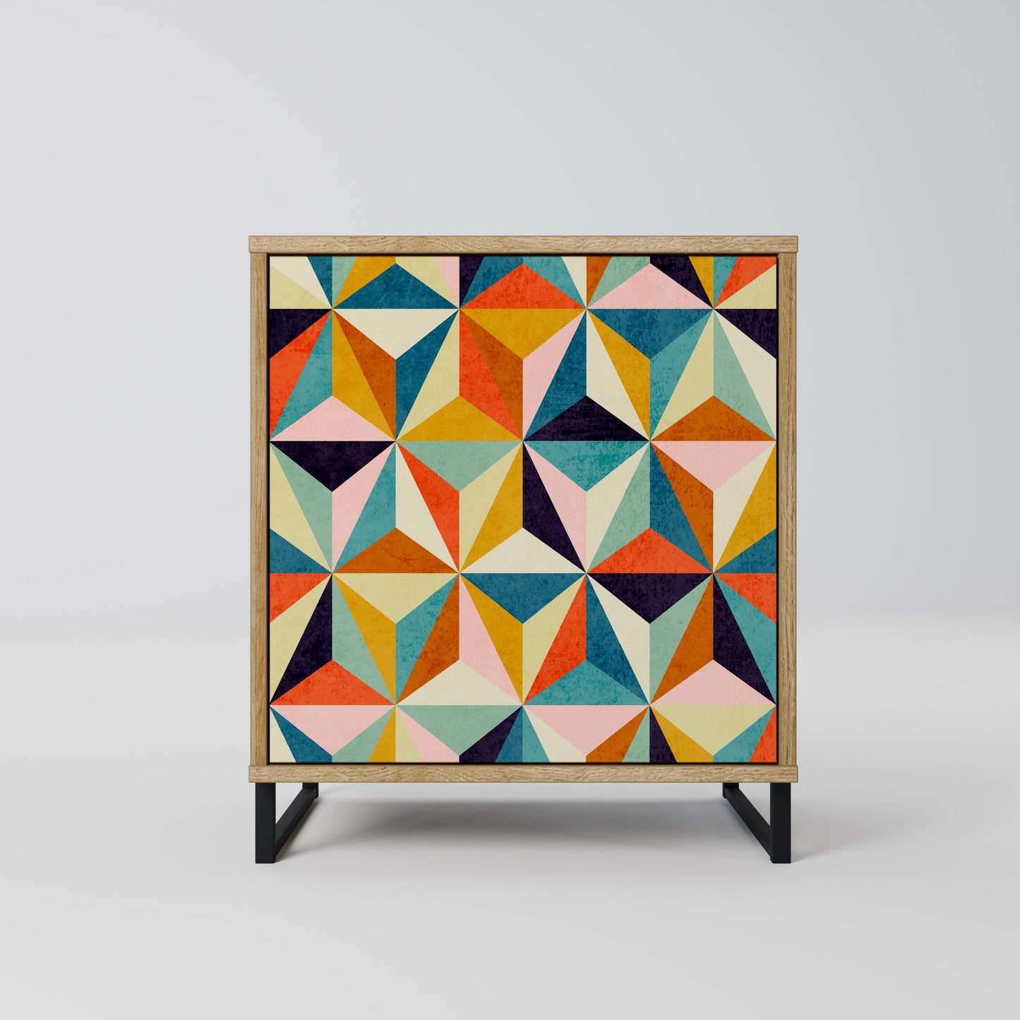 TESSELATE TREASURES 1-Door Sideboard in Oak Effect