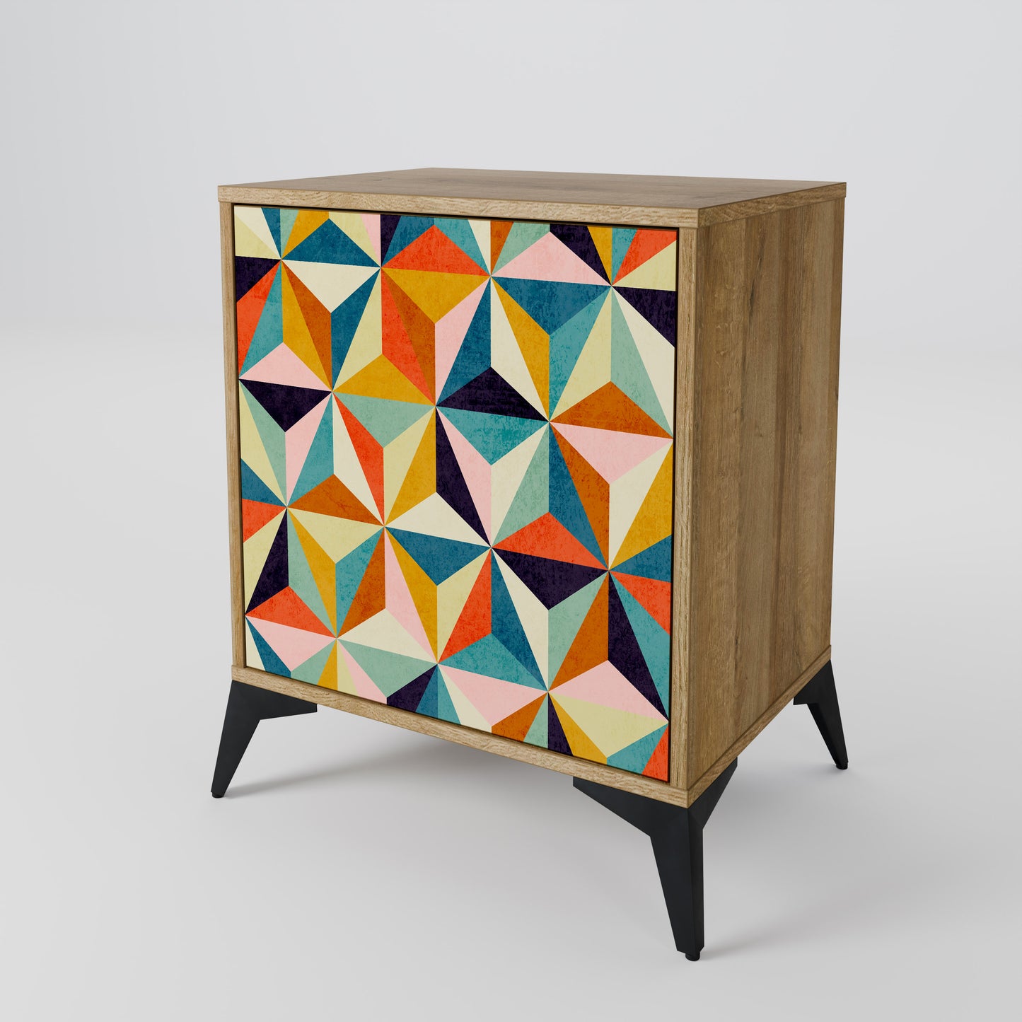 TESSELATE TREASURES 1-Door Sideboard in Oak Effect