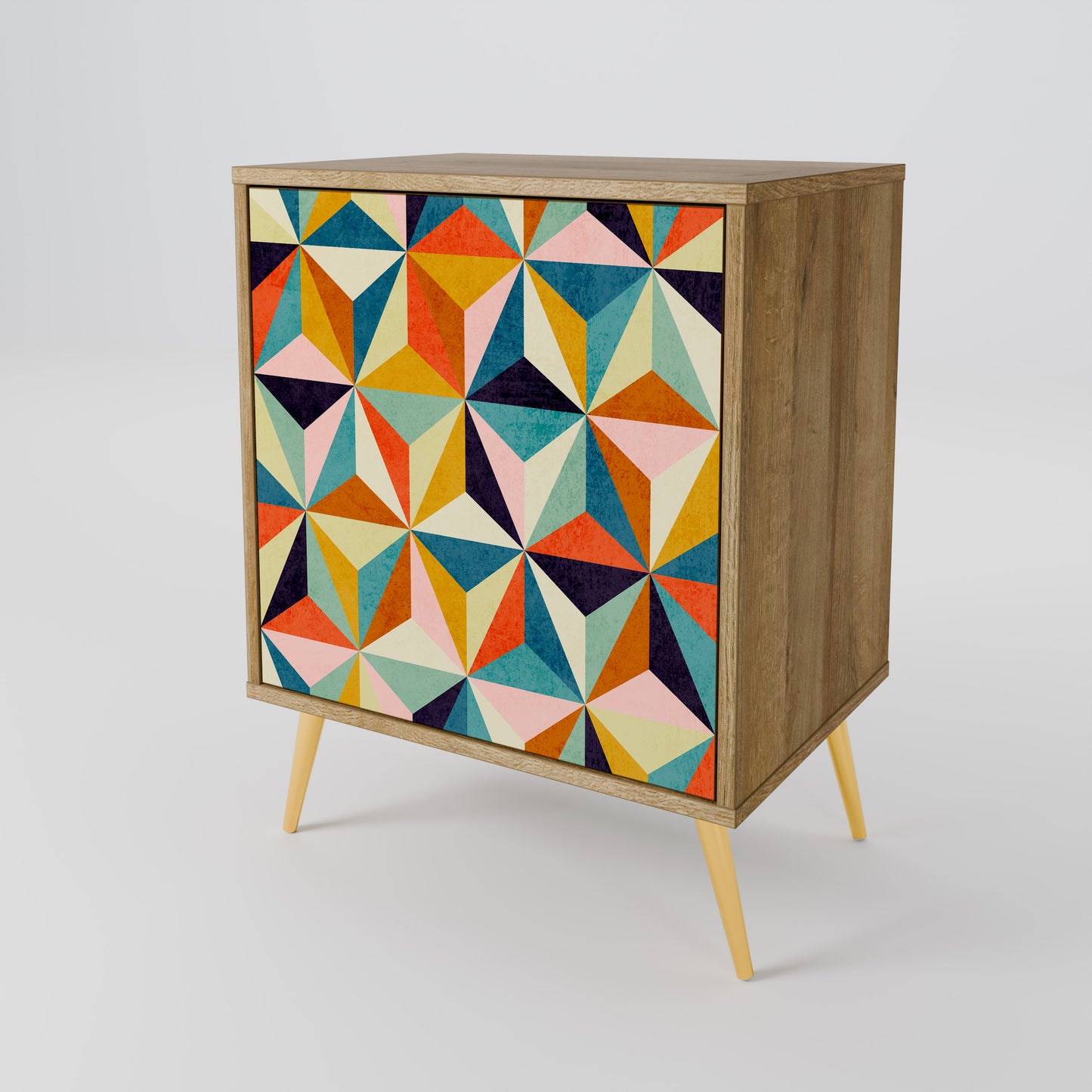 TESSELATE TREASURES 1-Door Sideboard in Oak Effect