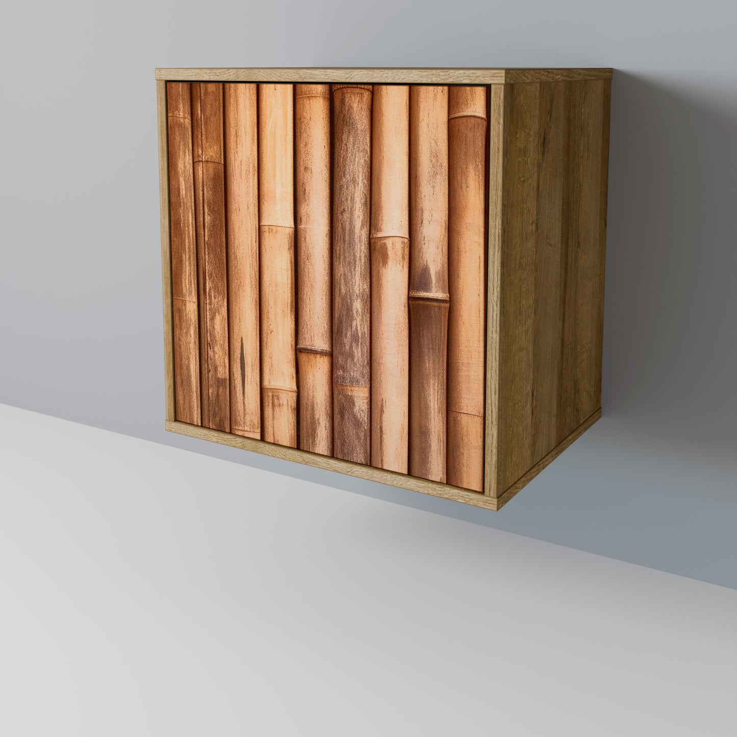 NATURAL WOOD 1-Door Sideboard in Oak Effect