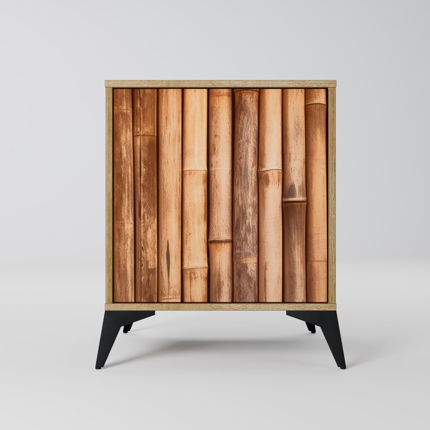 NATURAL WOOD 1-Door Sideboard in Oak Effect