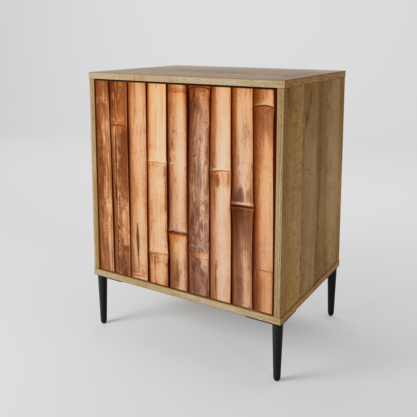 NATURAL WOOD 1-Door Sideboard in Oak Effect