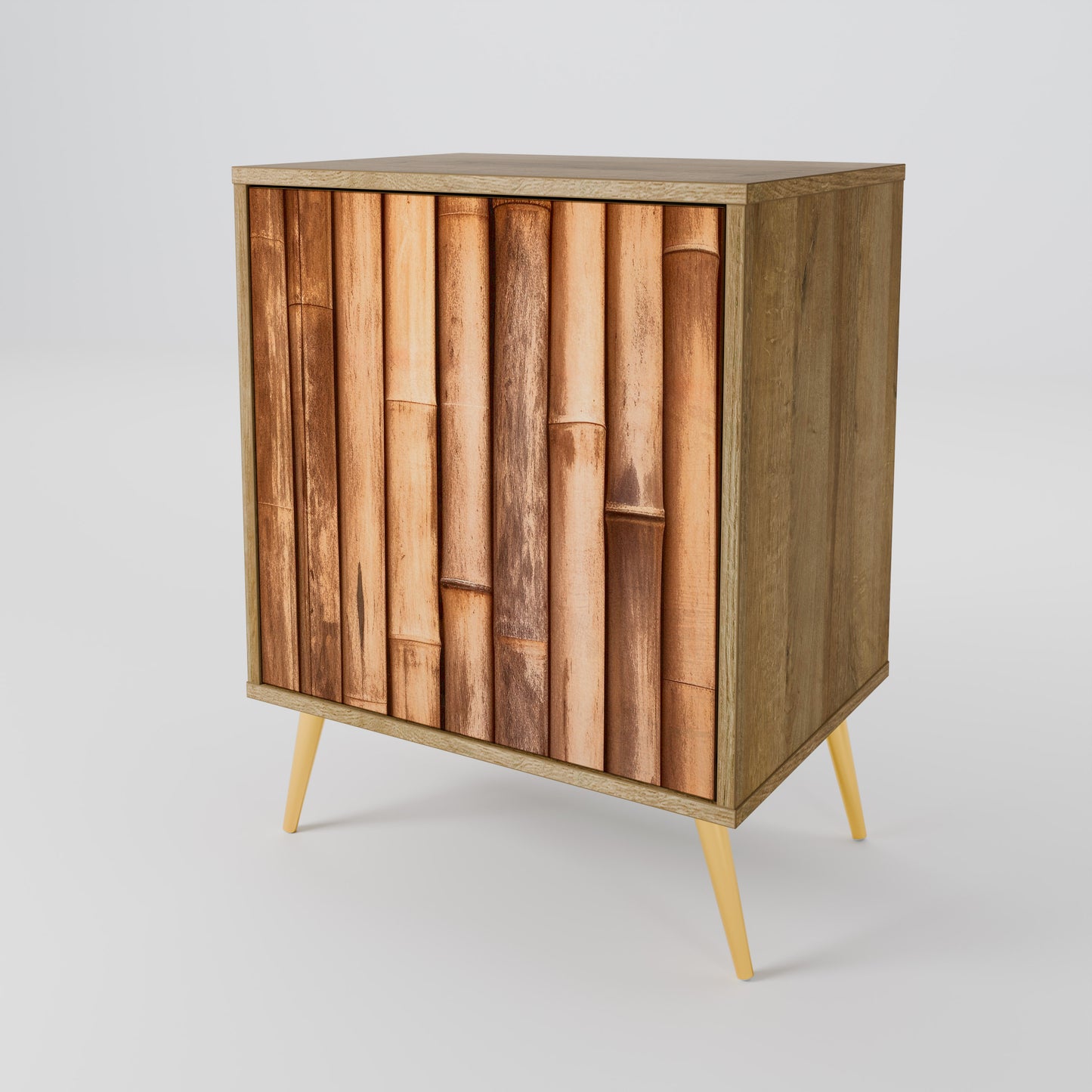 NATURAL WOOD 1-Door Sideboard in Oak Effect