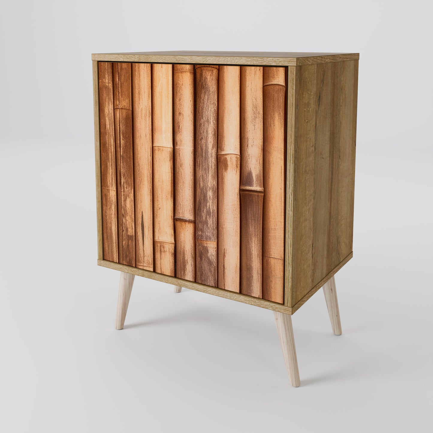 NATURAL WOOD 1-Door Sideboard in Oak Effect