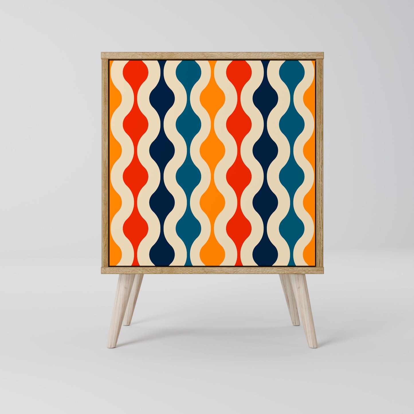COLORFUL NOSTALGIA 1-Door Sideboard in Oak Effect