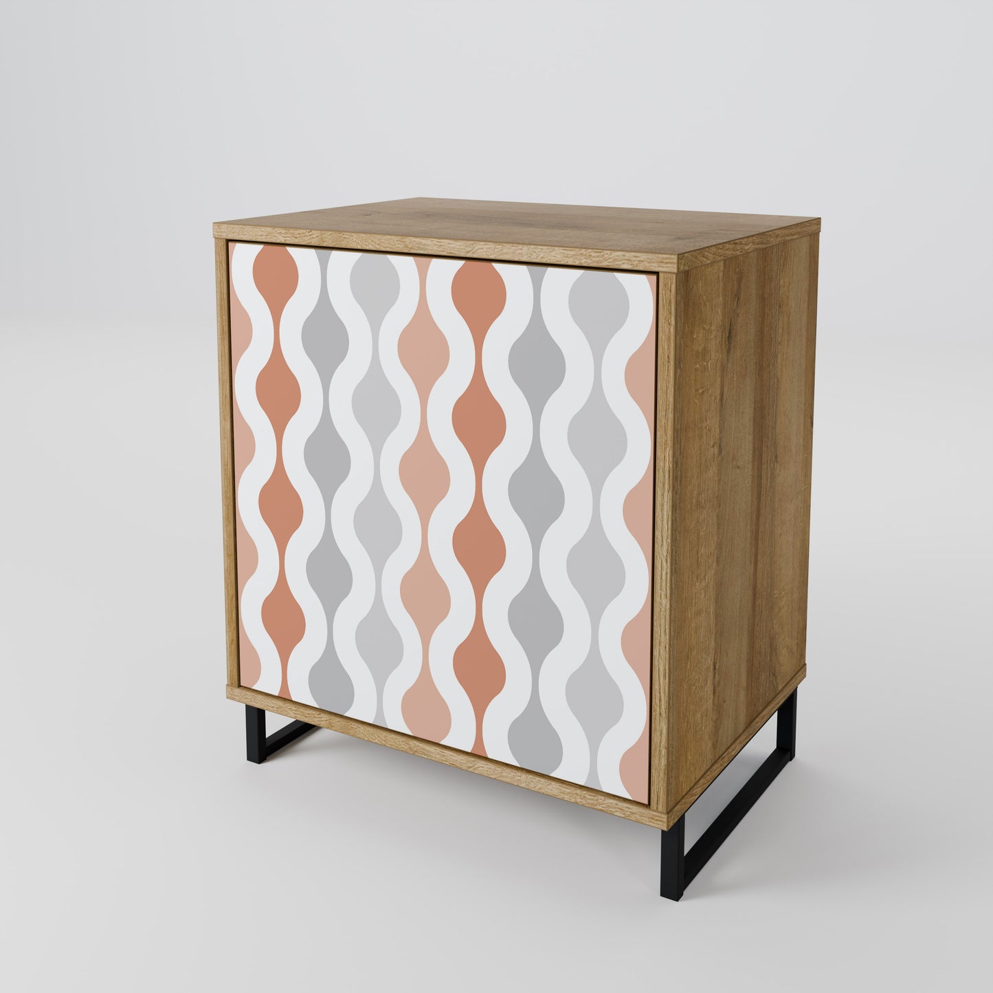 HAZY NOSTALGIA 1-Door Sideboard in Oak Effect