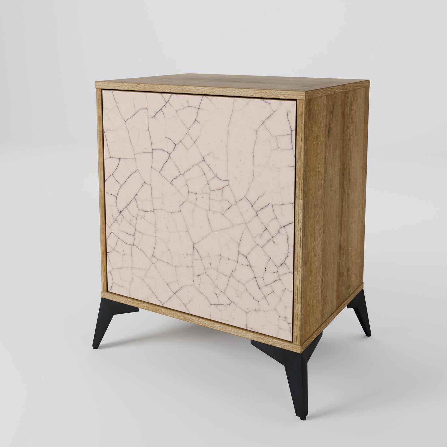 CERAMIC TEXTURE 1-Door Sideboard in Oak Effect