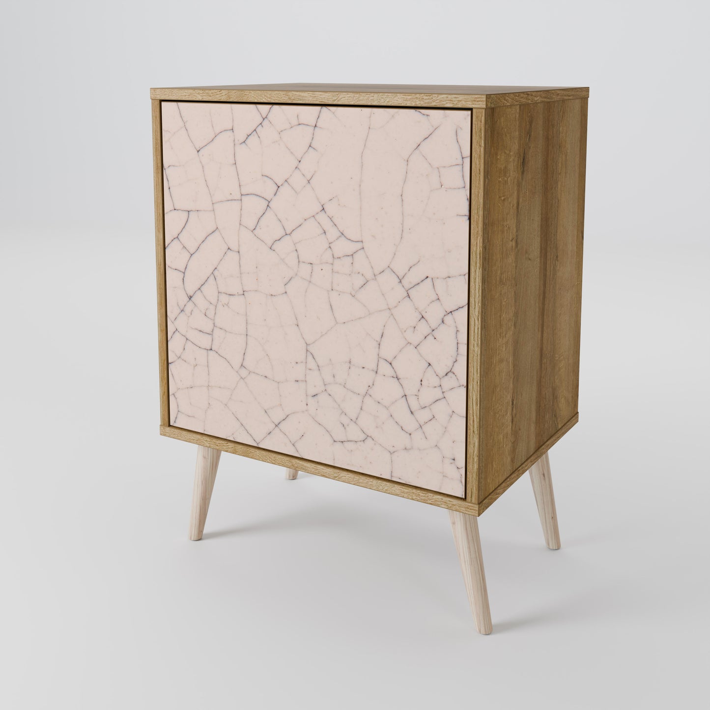 CERAMIC TEXTURE 1-Door Sideboard in Oak Effect