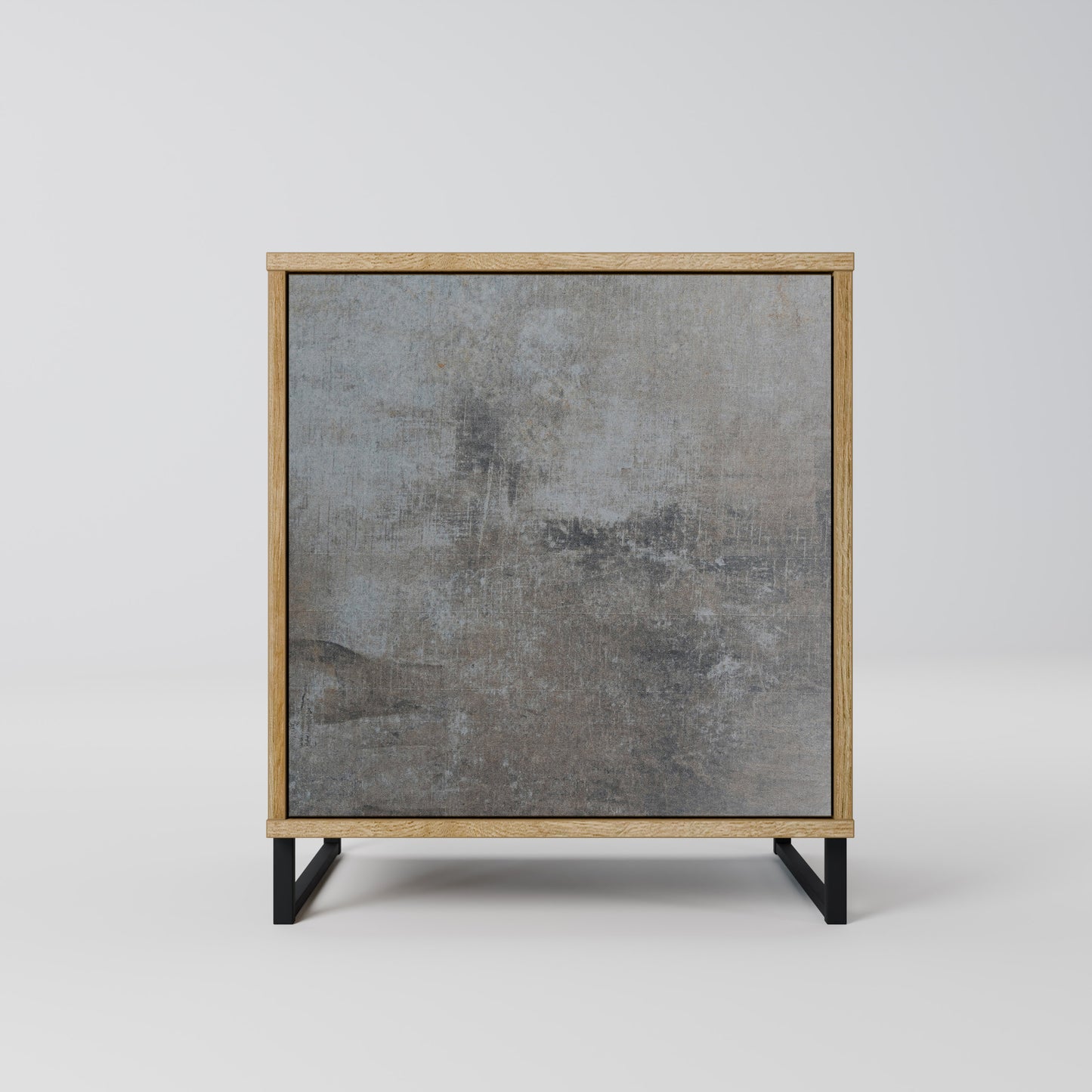 CONCRETE WALL 1-Door Sideboard in Oak Effect