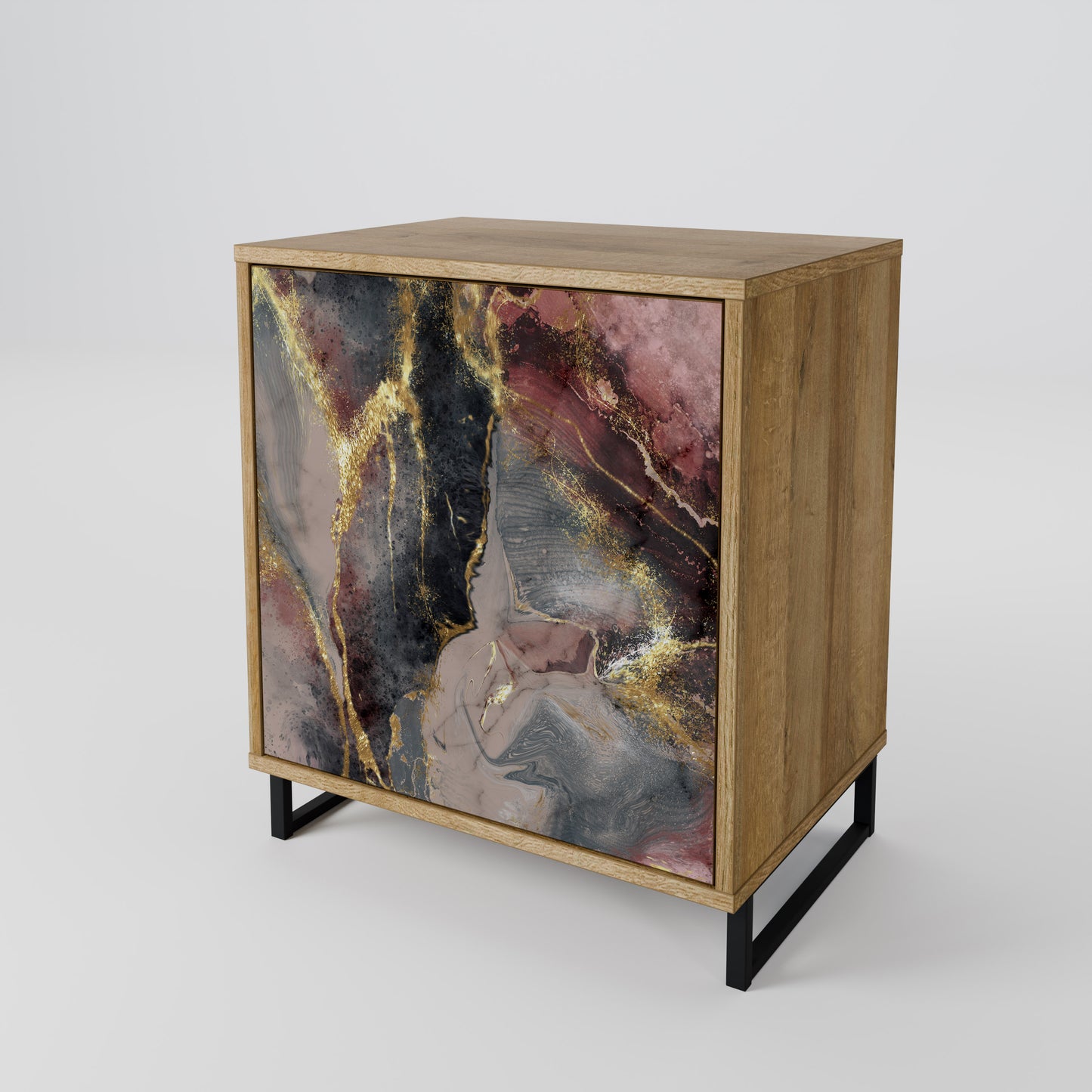 GOLDEN TIDES 1-Door Sideboard in Oak Effect