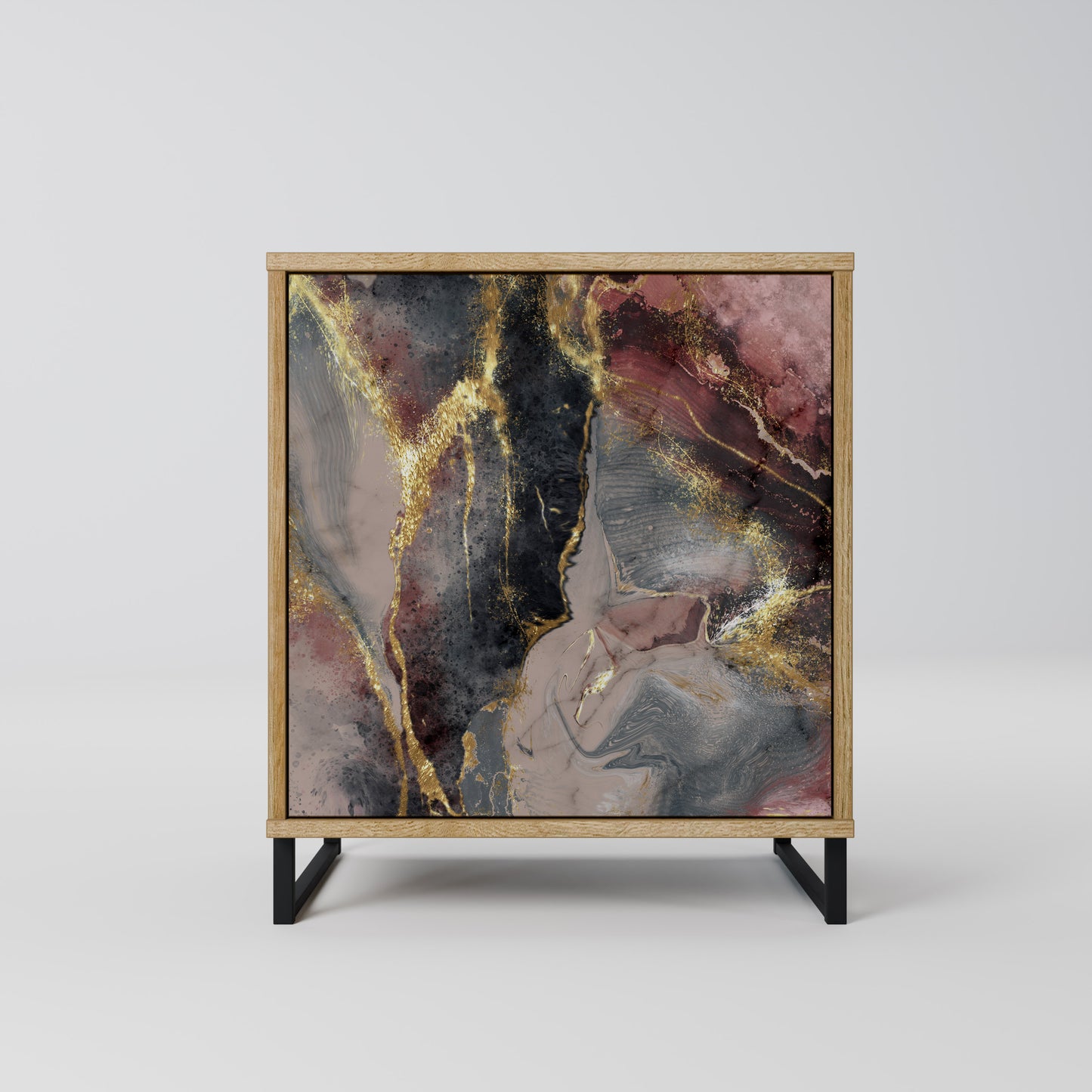 GOLDEN TIDES 1-Door Sideboard in Oak Effect