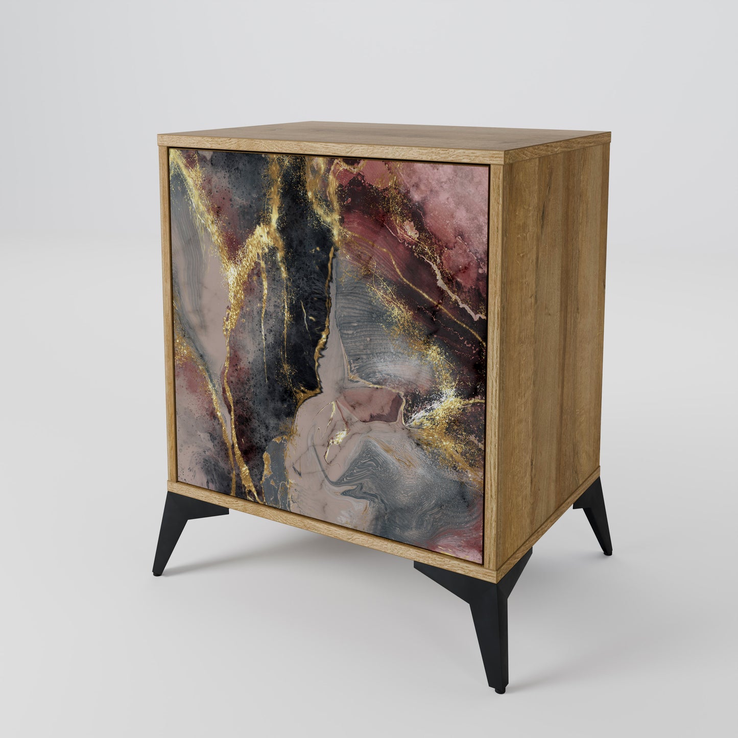 GOLDEN TIDES 1-Door Sideboard in Oak Effect