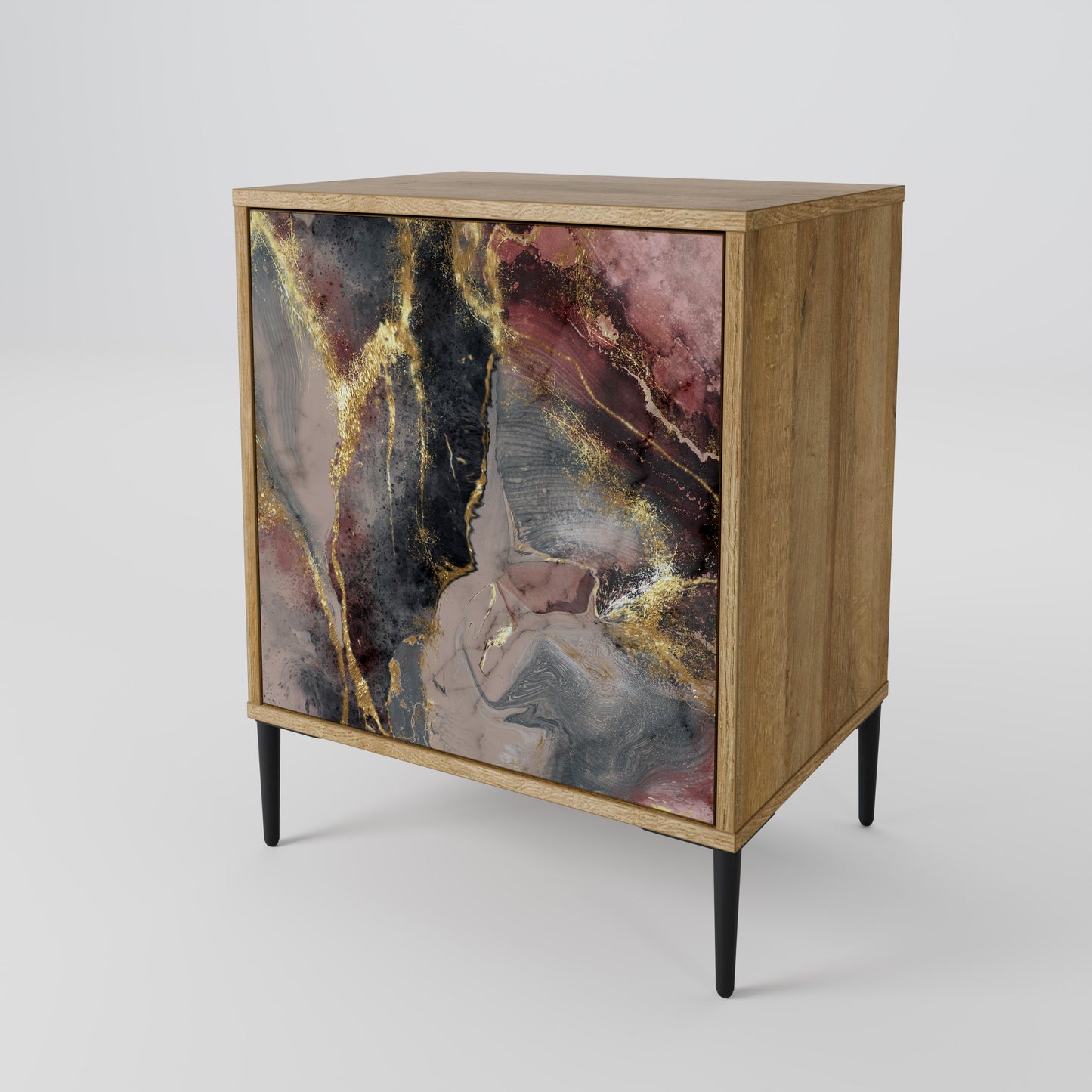 GOLDEN TIDES 1-Door Sideboard in Oak Effect