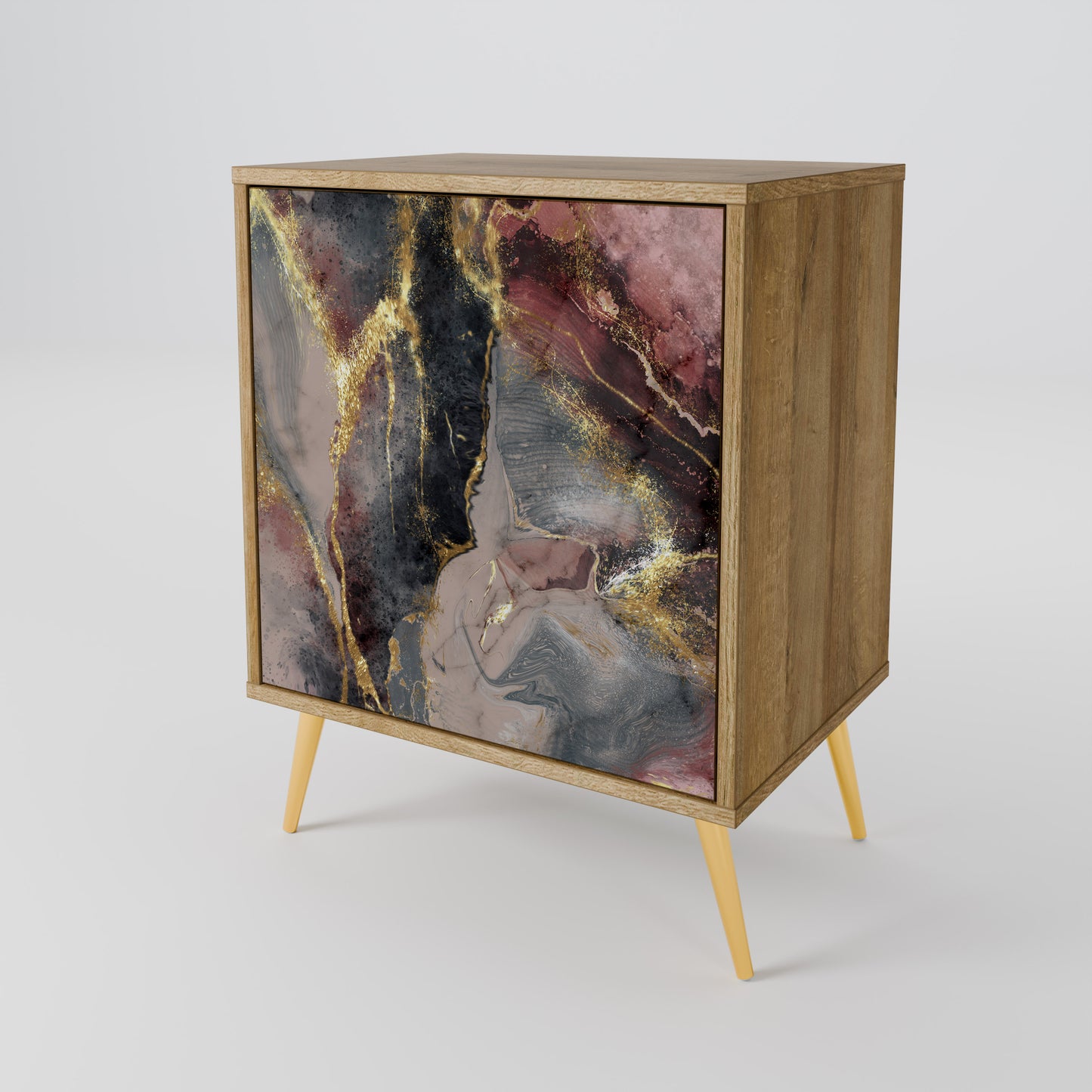 GOLDEN TIDES 1-Door Sideboard in Oak Effect