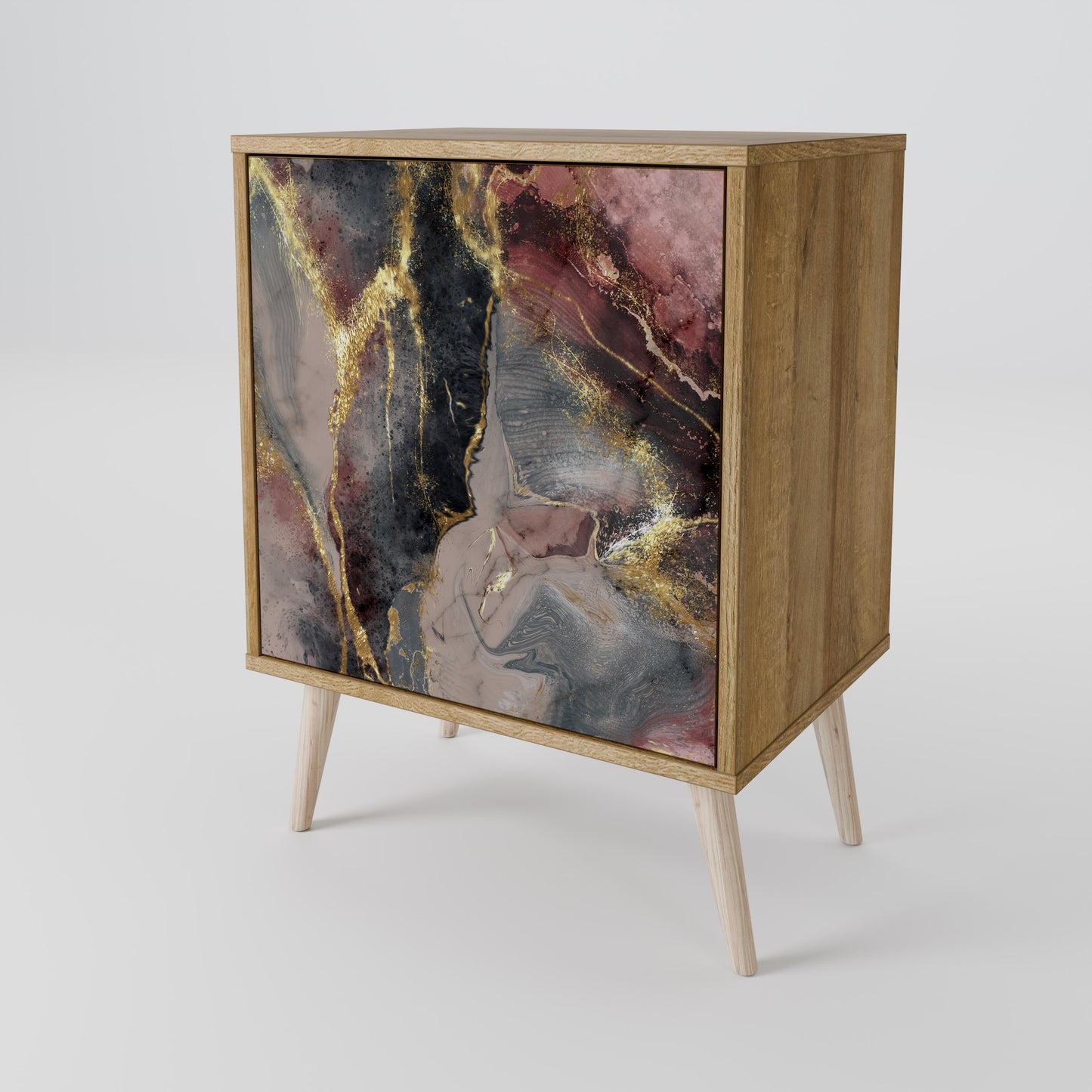 GOLDEN TIDES 1-Door Sideboard in Oak Effect