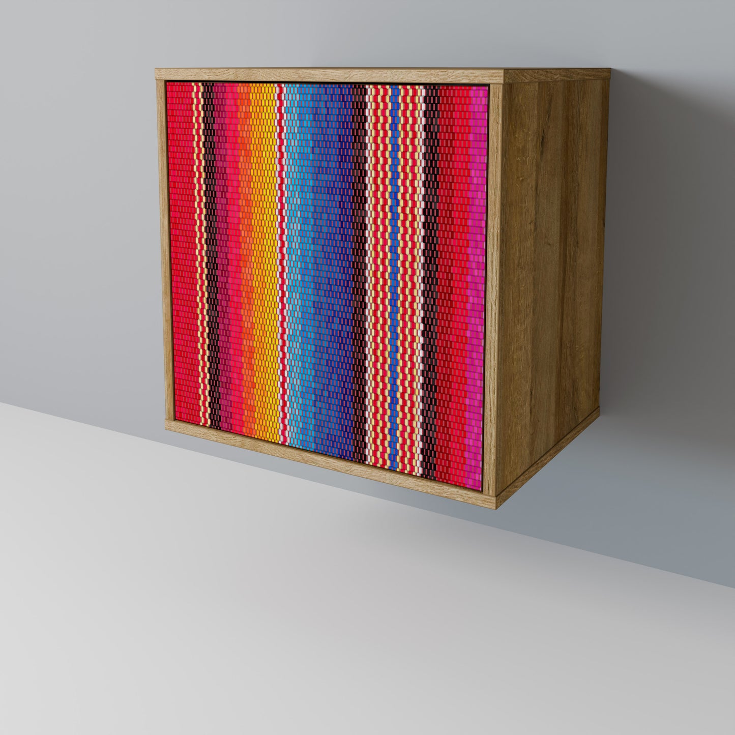ETHNIC MEXICAN 1-Door Sideboard in Oak Effect
