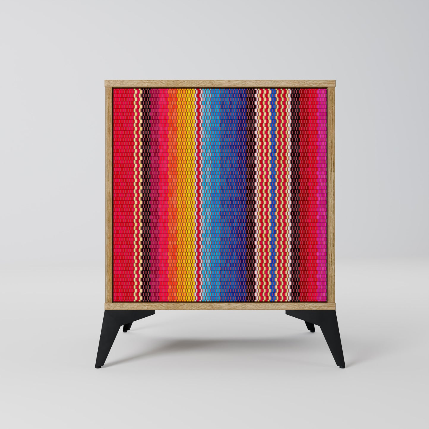 ETHNIC MEXICAN 1-Door Sideboard in Oak Effect