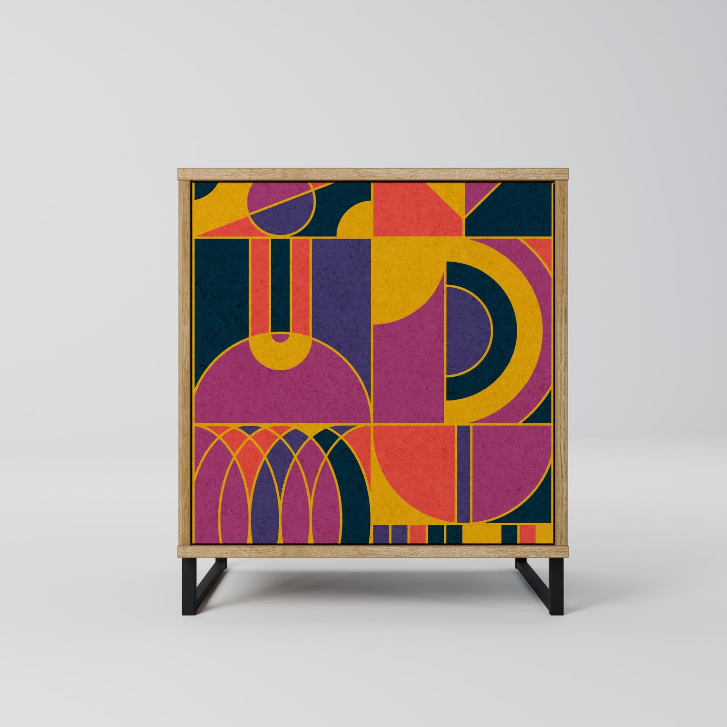 ELECTRIC PATTERNS 1-Door Sideboard in Oak Effect