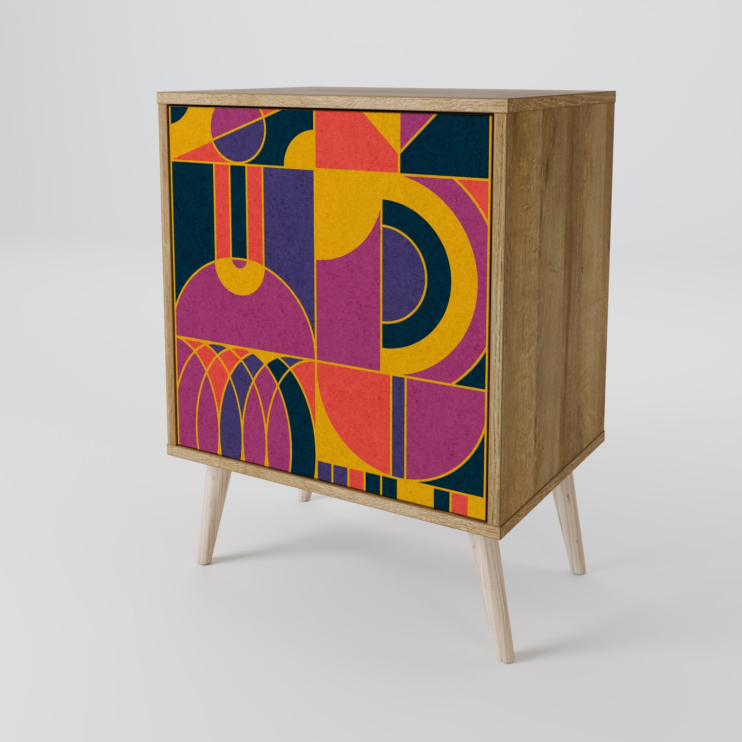 ELECTRIC PATTERNS 1-Door Sideboard in Oak Effect