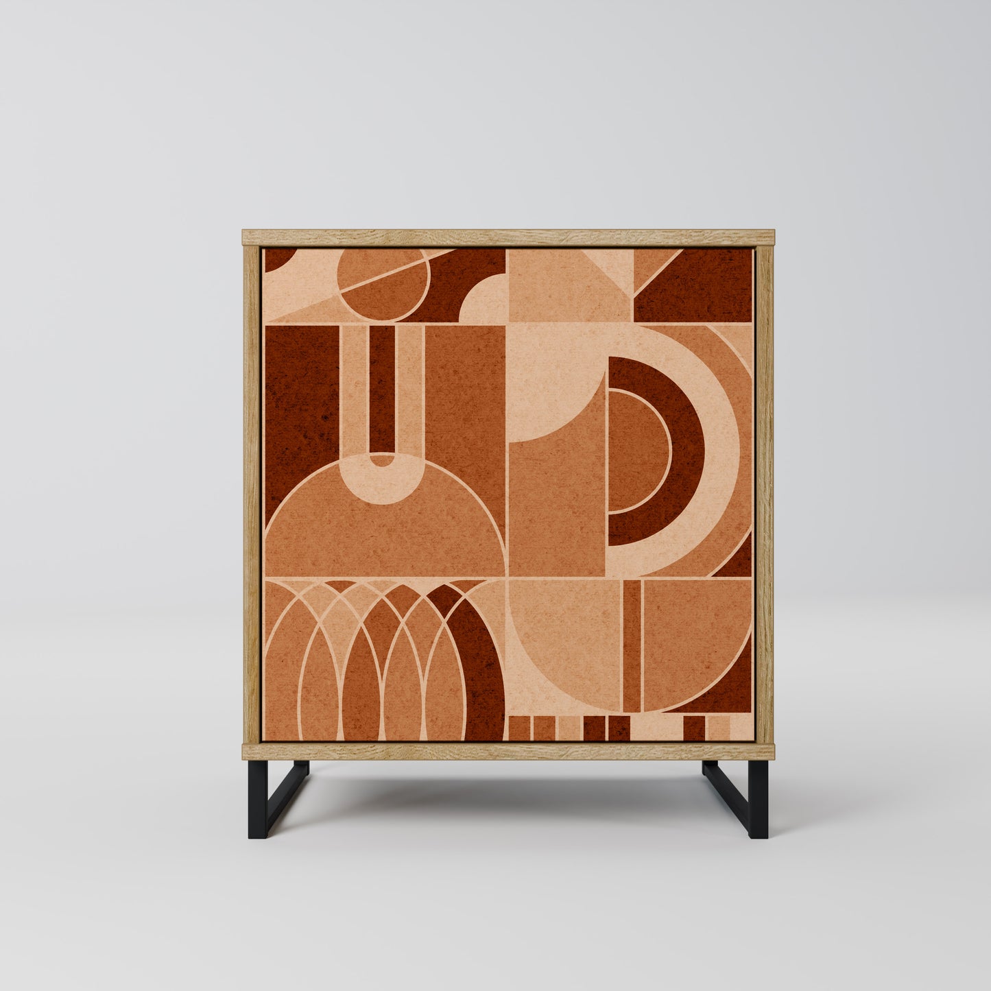 PRISM MOSAIC 1-Door Sideboard in Oak Effect