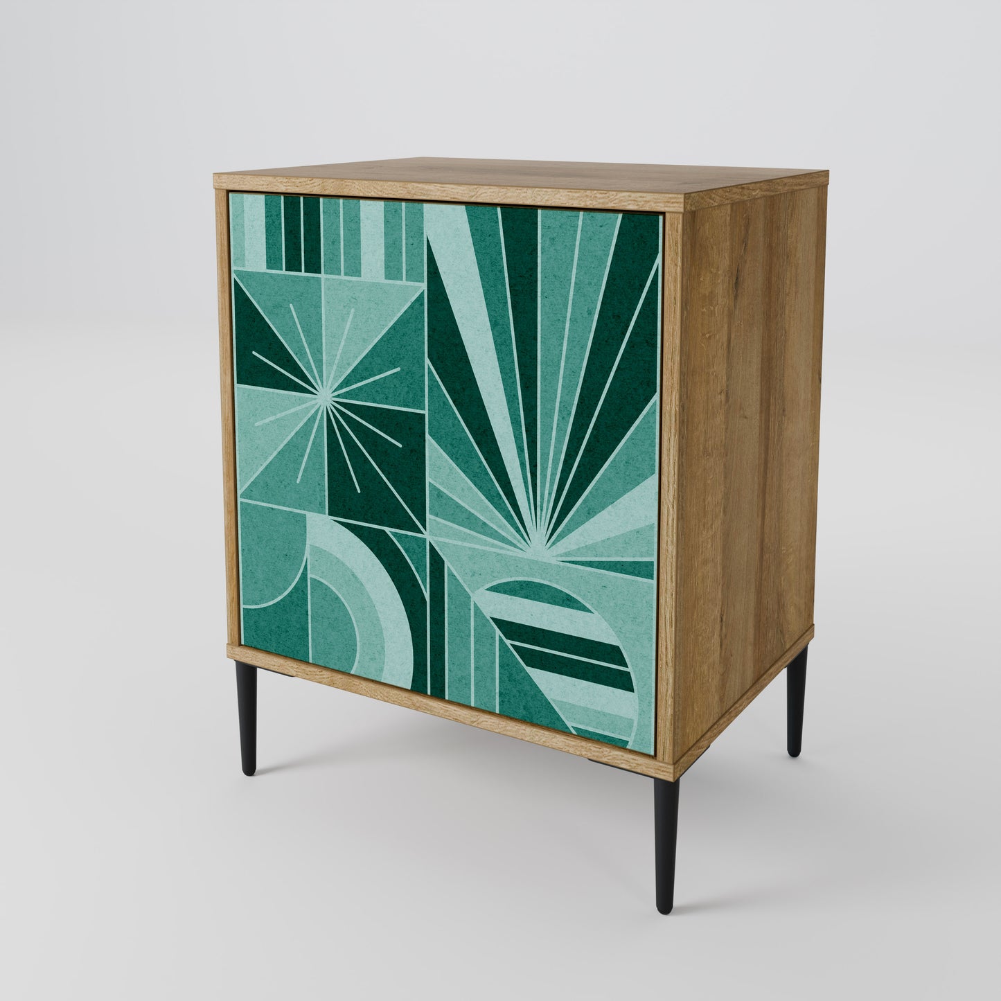 Credenza HARMONIC GRID a 1 anta effetto rovere