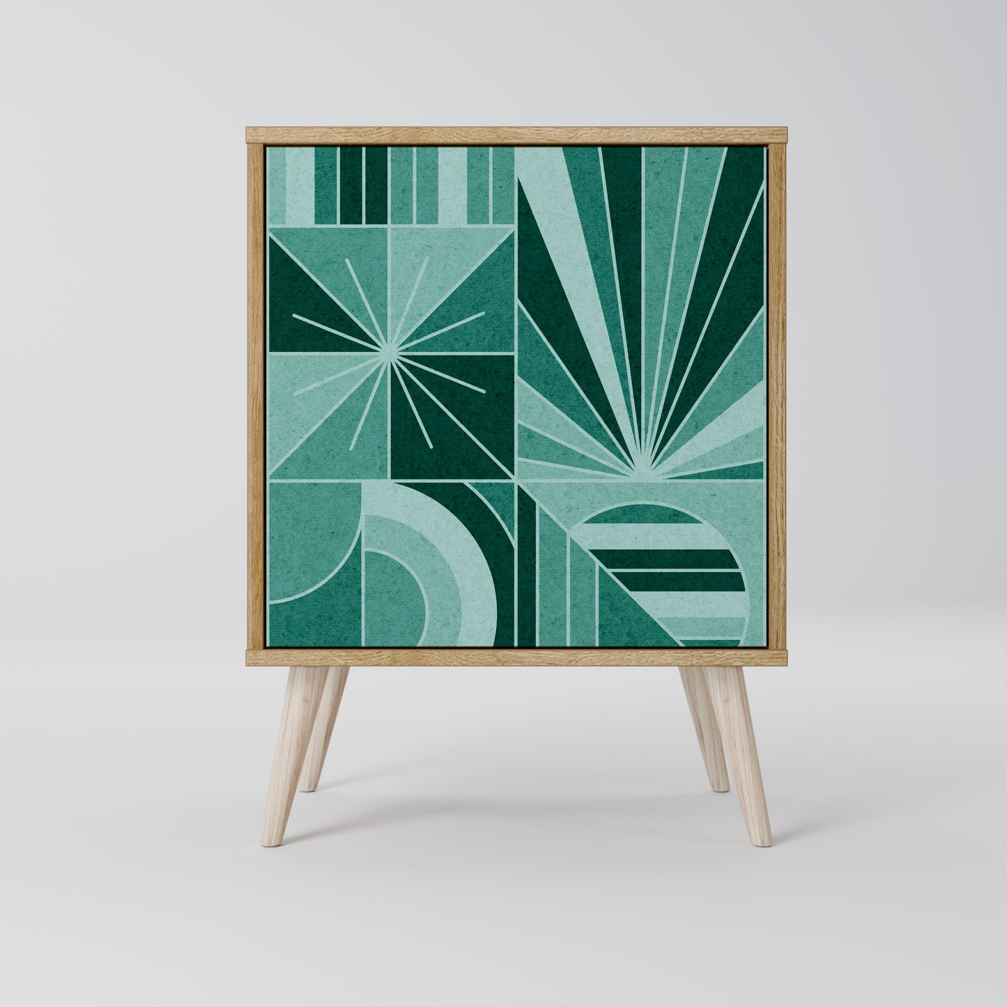 Credenza HARMONIC GRID a 1 anta effetto rovere