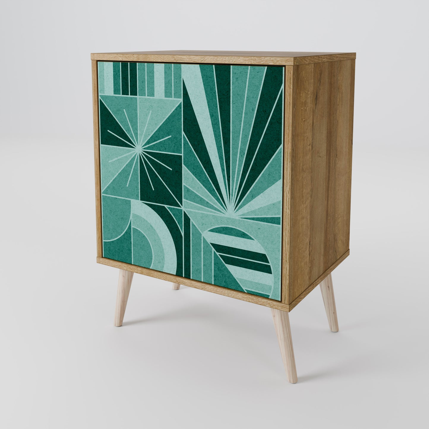 Credenza HARMONIC GRID a 1 anta effetto rovere