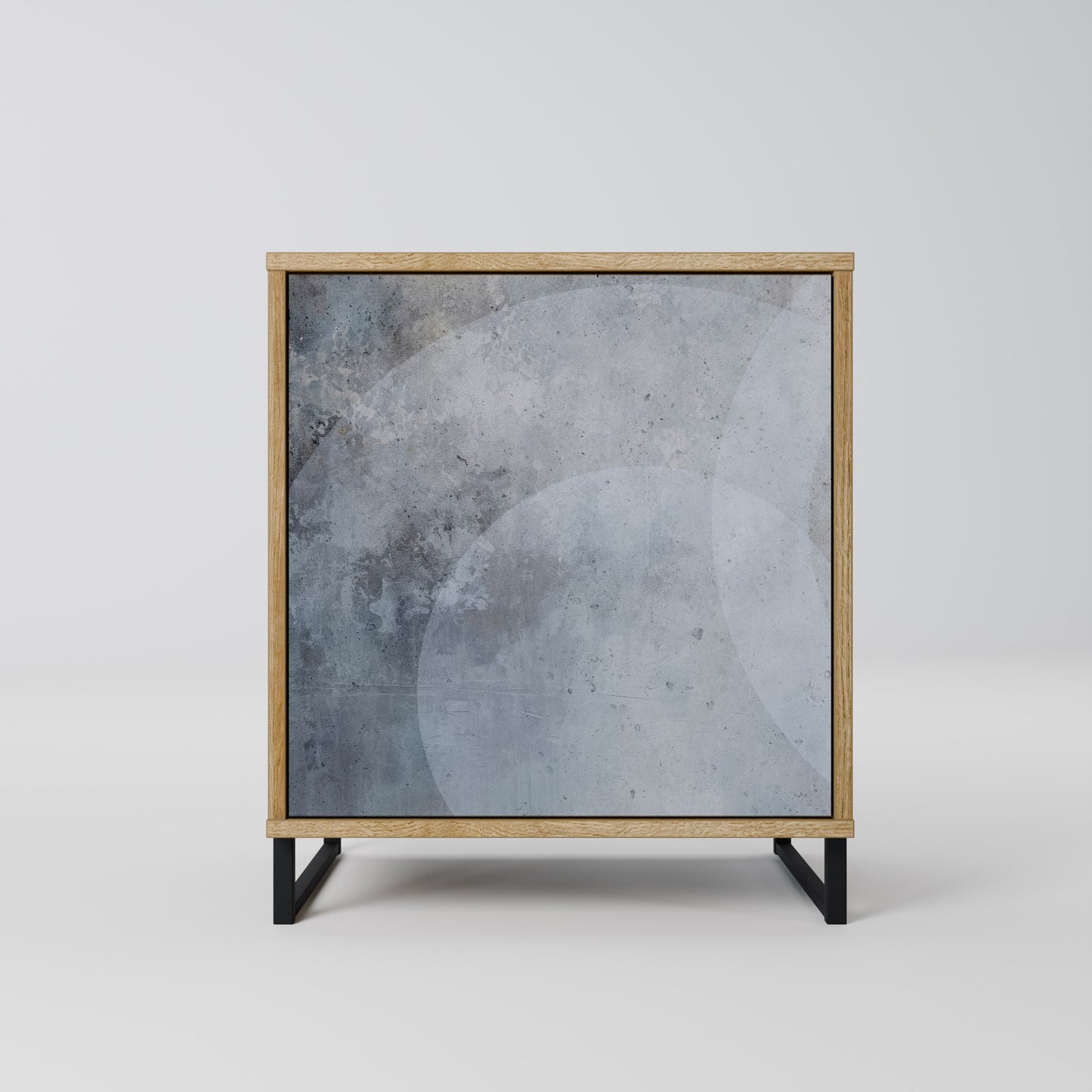MUTED ARC 1-Door Sideboard in Oak Effect