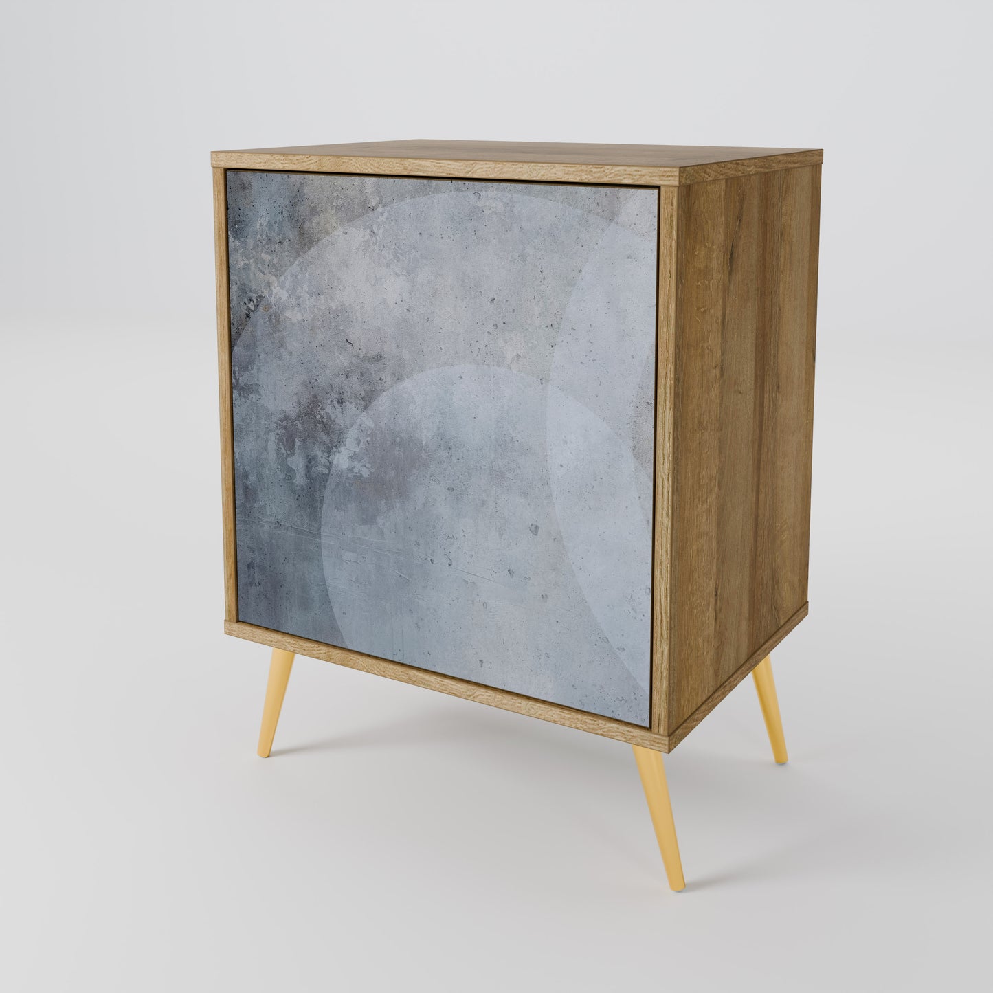 MUTED ARC 1-Door Sideboard in Oak Effect