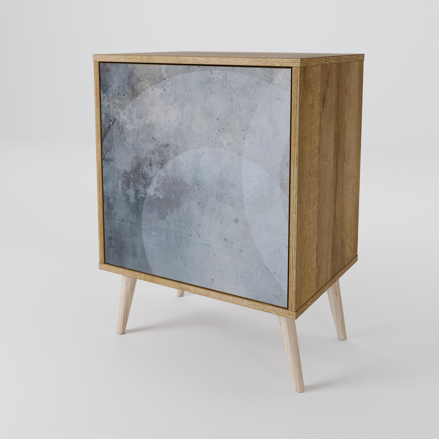 MUTED ARC 1-Door Sideboard in Oak Effect