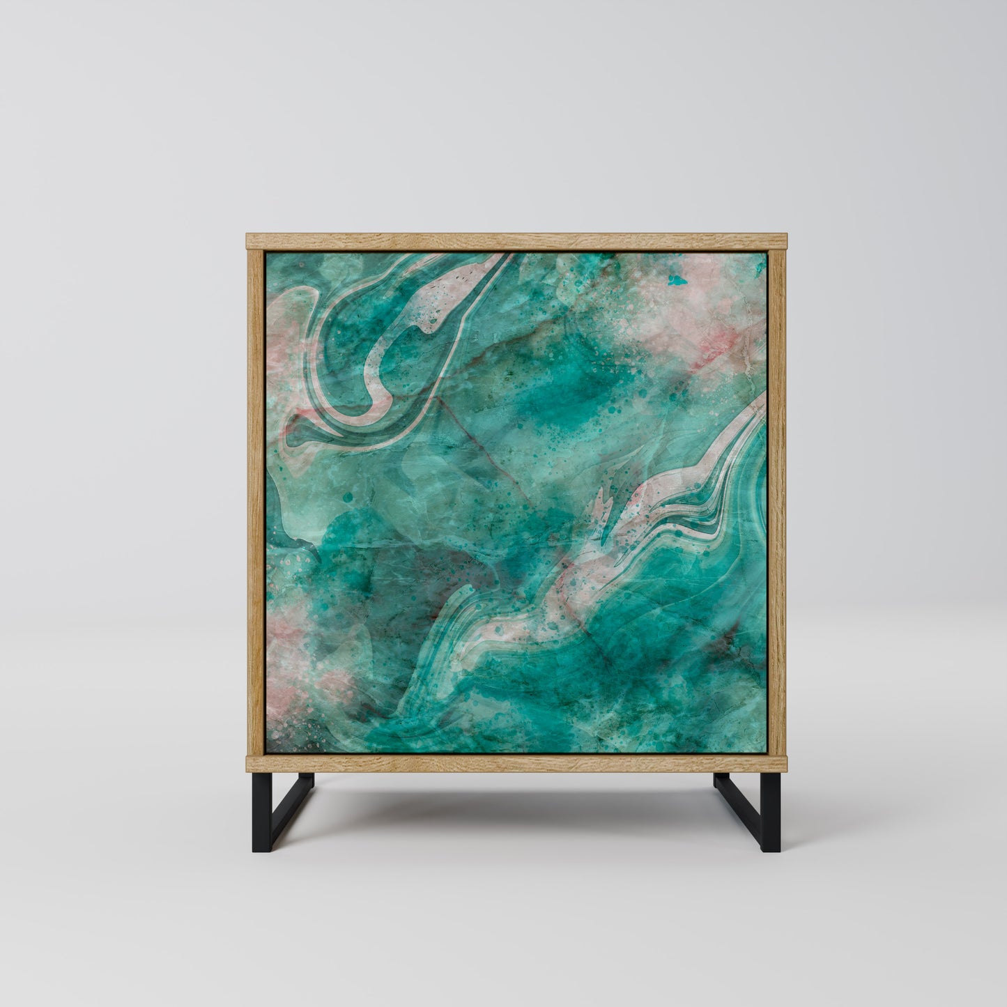 ABSTRACT ALCHEMY 1-Door Sideboard in Oak Effect