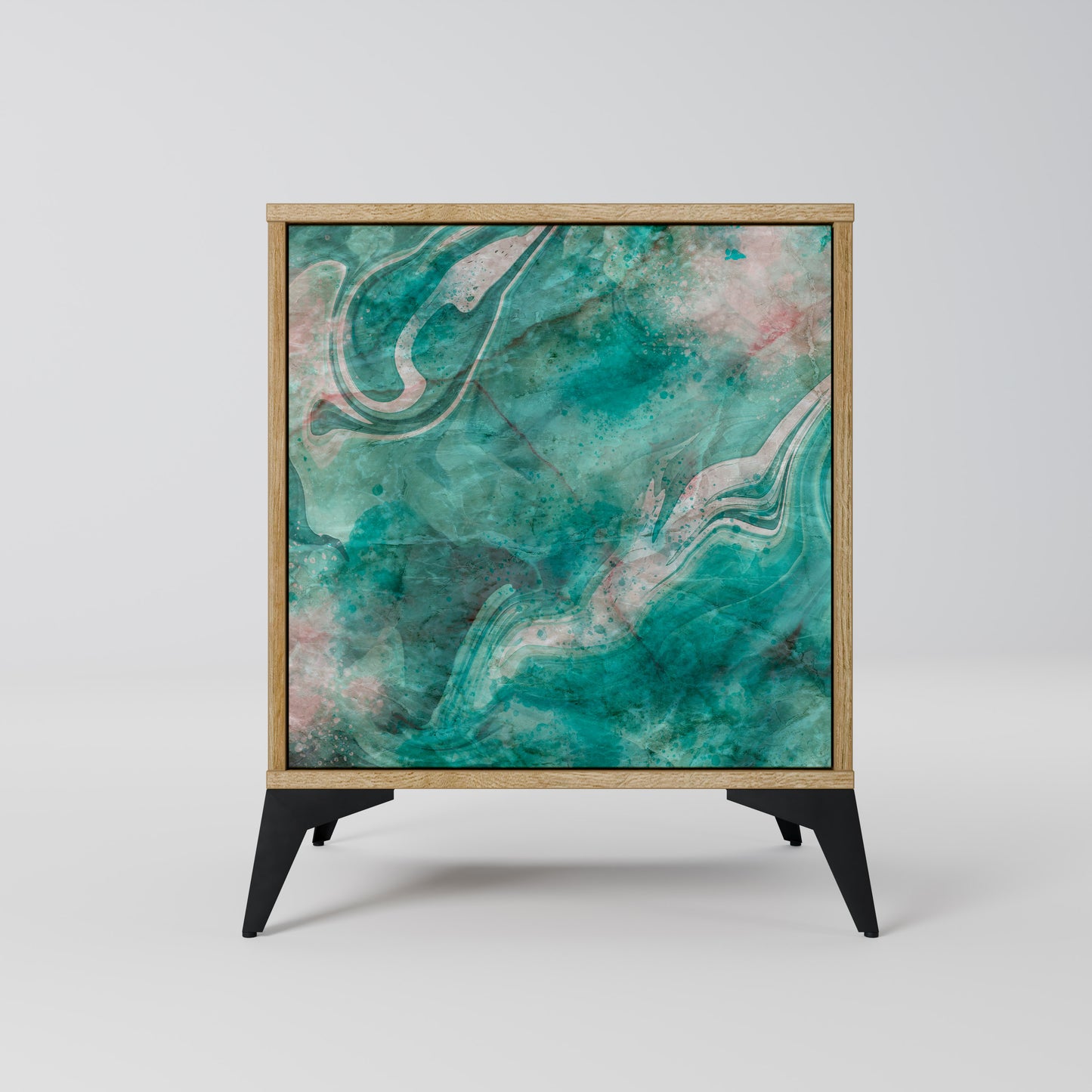ABSTRACT ALCHEMY 1-Door Sideboard in Oak Effect