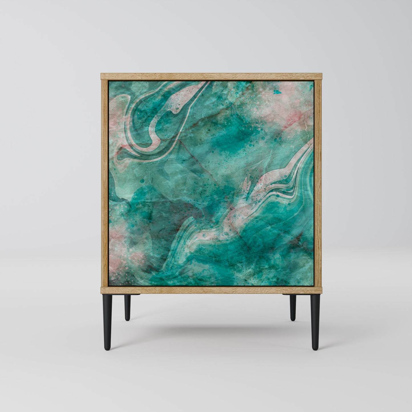 ABSTRACT ALCHEMY 1-Door Sideboard in Oak Effect