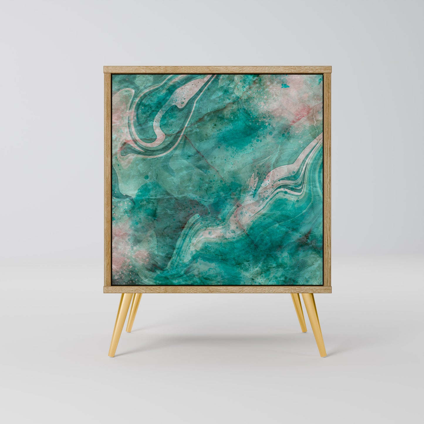 ABSTRACT ALCHEMY 1-Door Sideboard in Oak Effect