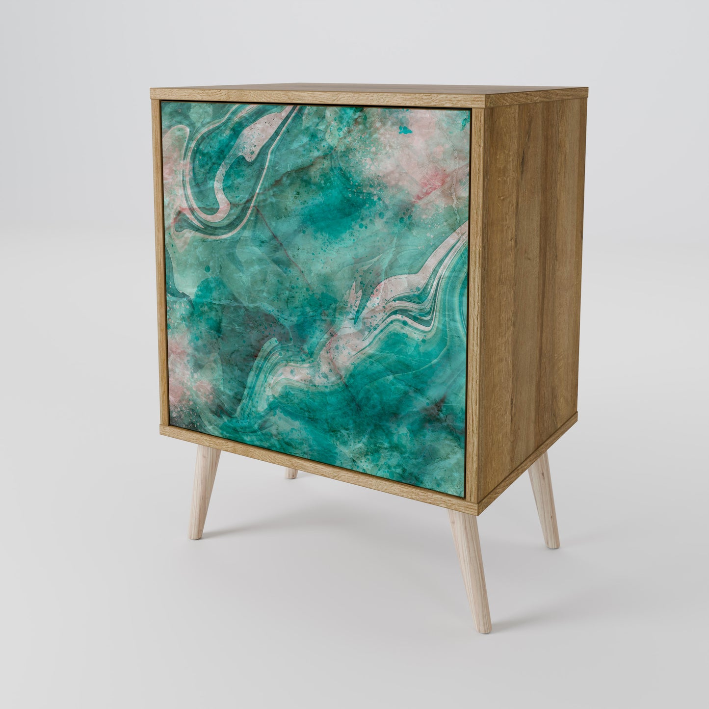 ABSTRACT ALCHEMY 1-Door Sideboard in Oak Effect
