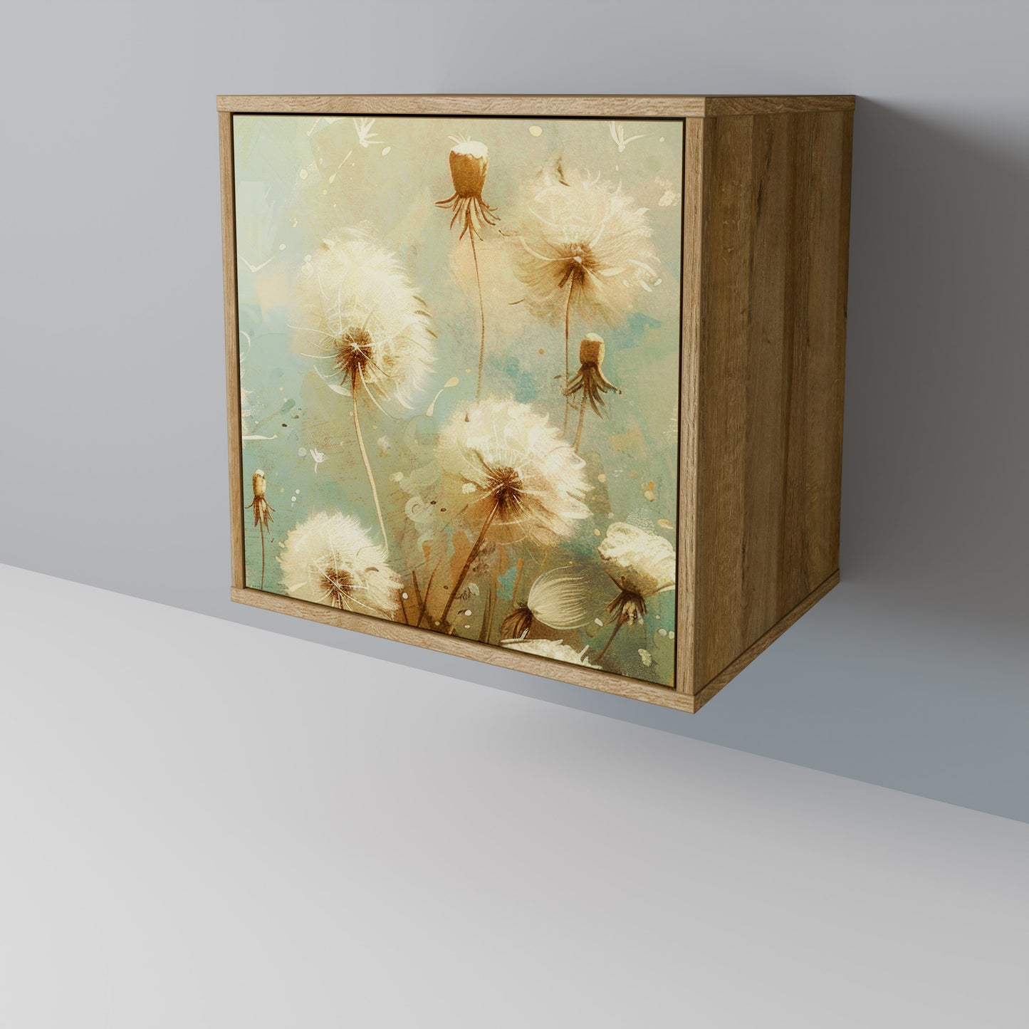 DREAMY MEADOW 1-Door Sideboard in Oak Effect