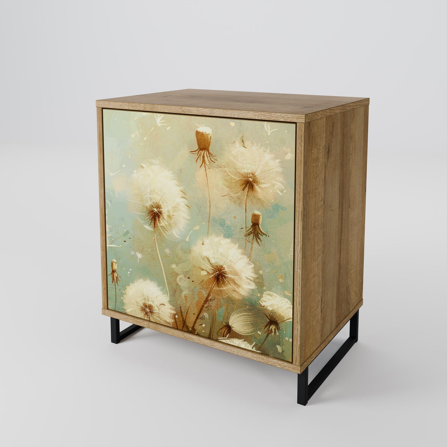 DREAMY MEADOW 1-Door Sideboard in Oak Effect