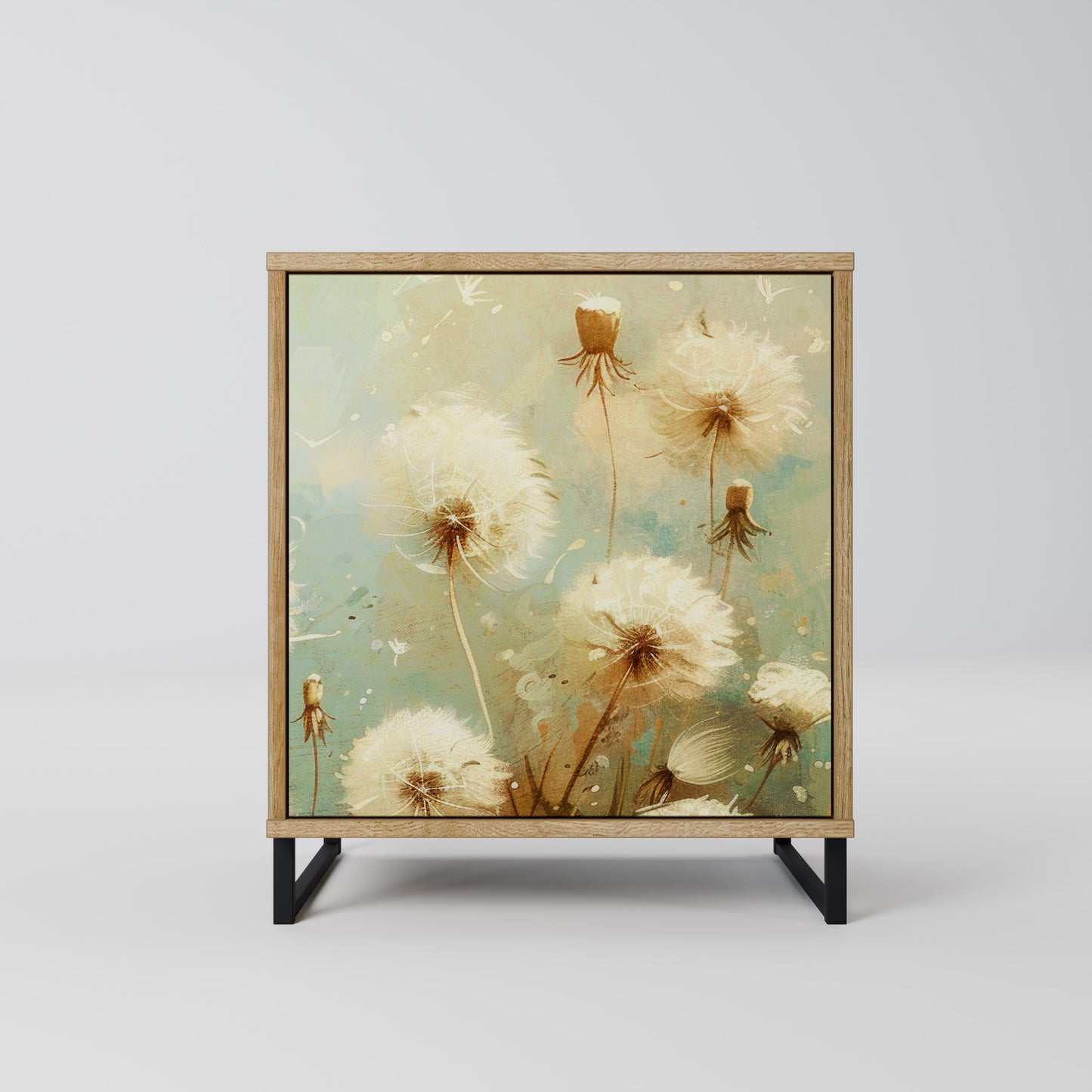 DREAMY MEADOW 1-Door Sideboard in Oak Effect