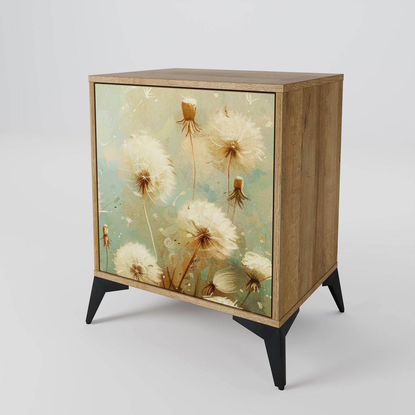 DREAMY MEADOW 1-Door Sideboard in Oak Effect