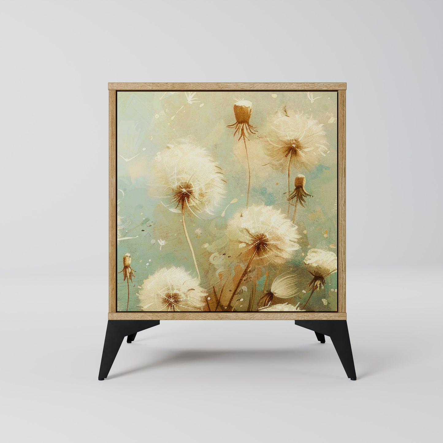 DREAMY MEADOW 1-Door Sideboard in Oak Effect
