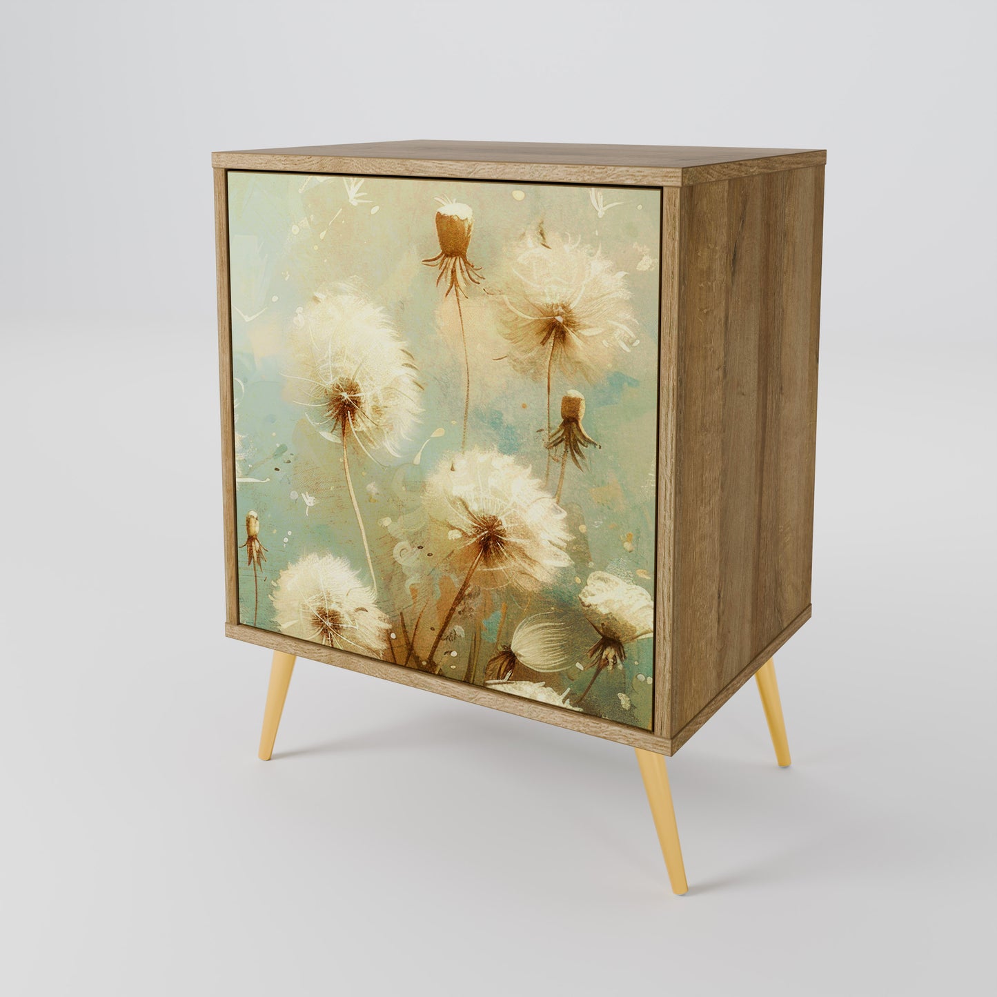 DREAMY MEADOW 1-Door Sideboard in Oak Effect