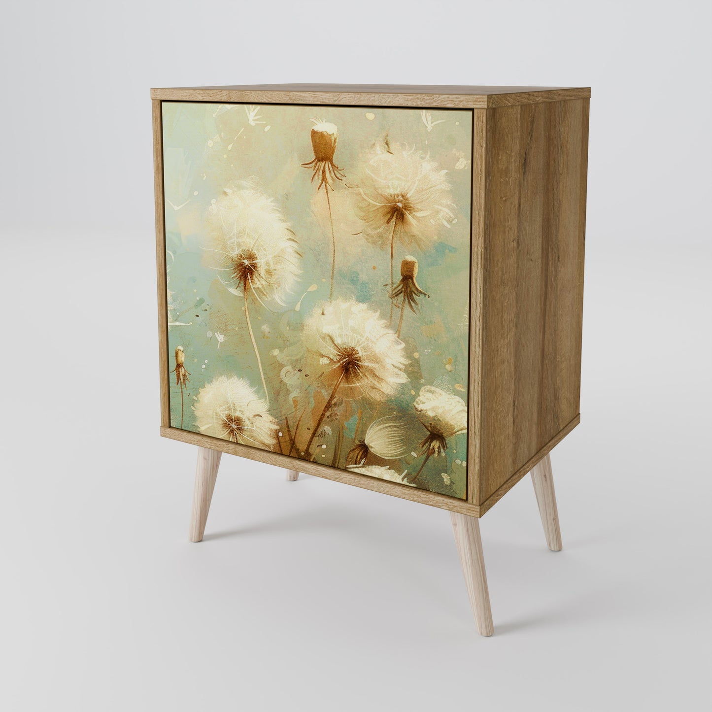 DREAMY MEADOW 1-Door Sideboard in Oak Effect