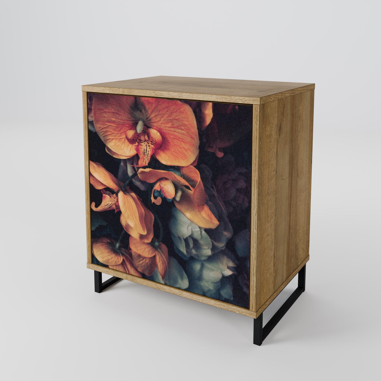 NEVERENDING BLOOM 1-Door Sideboard in Oak Effect