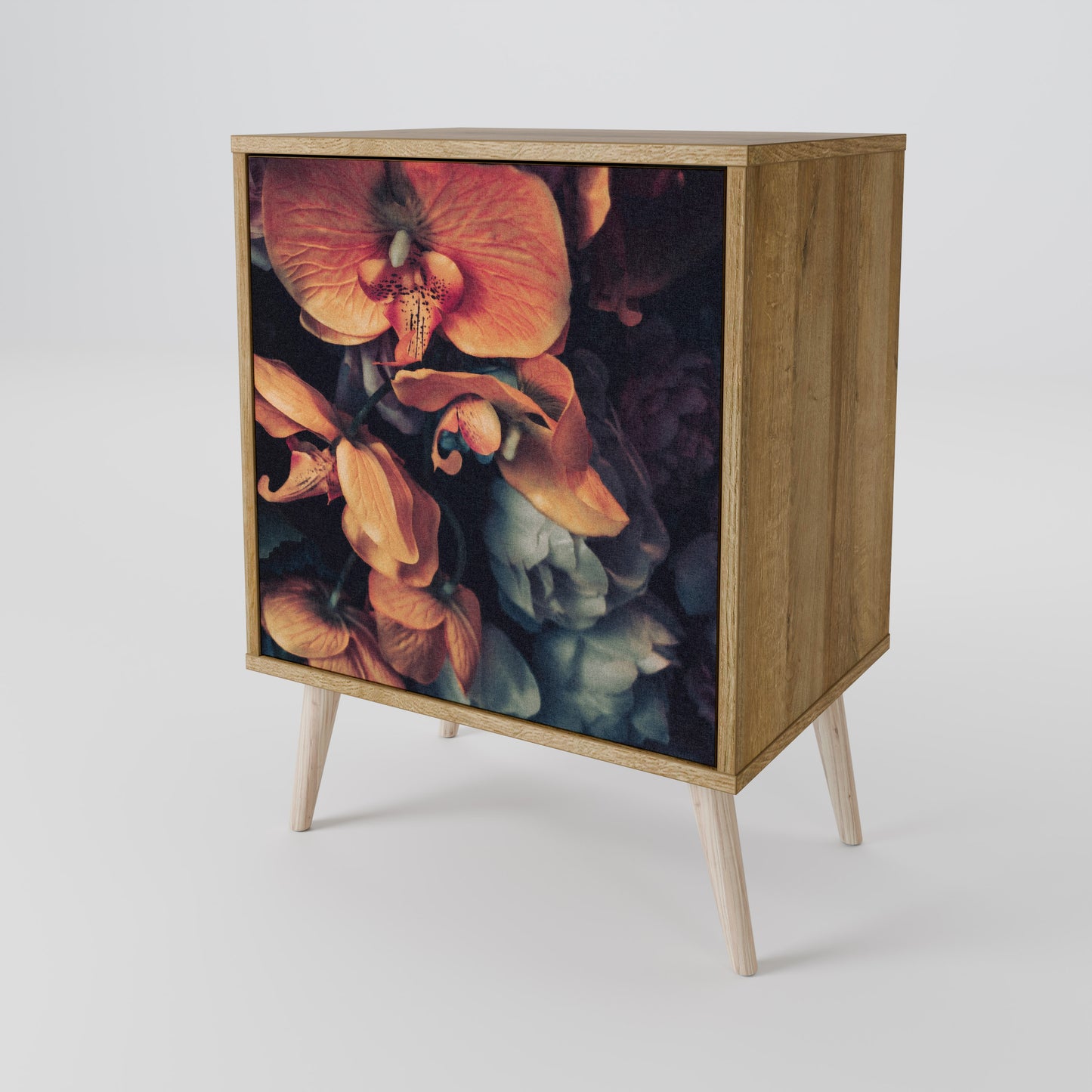 NEVERENDING BLOOM 1-Door Sideboard in Oak Effect