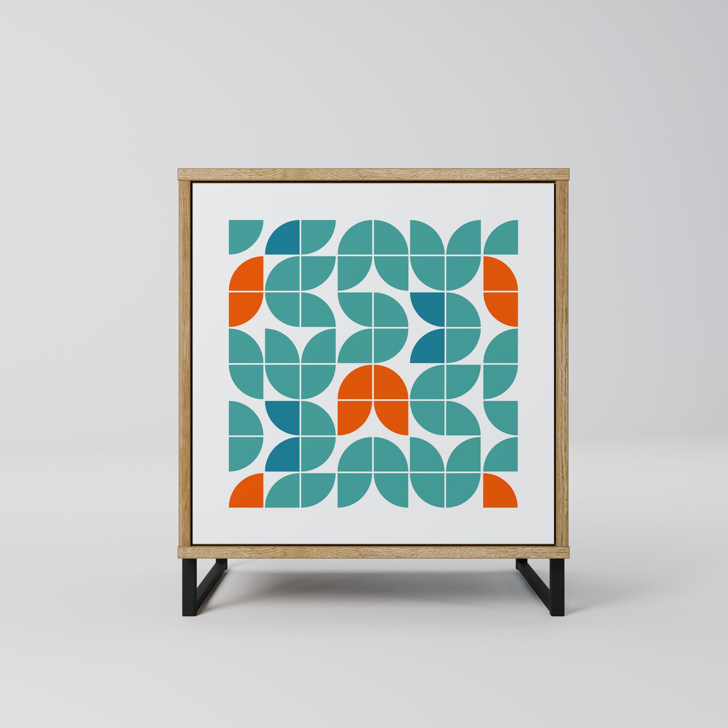 Credenza BE THE CHANGE a 1 anta effetto rovere